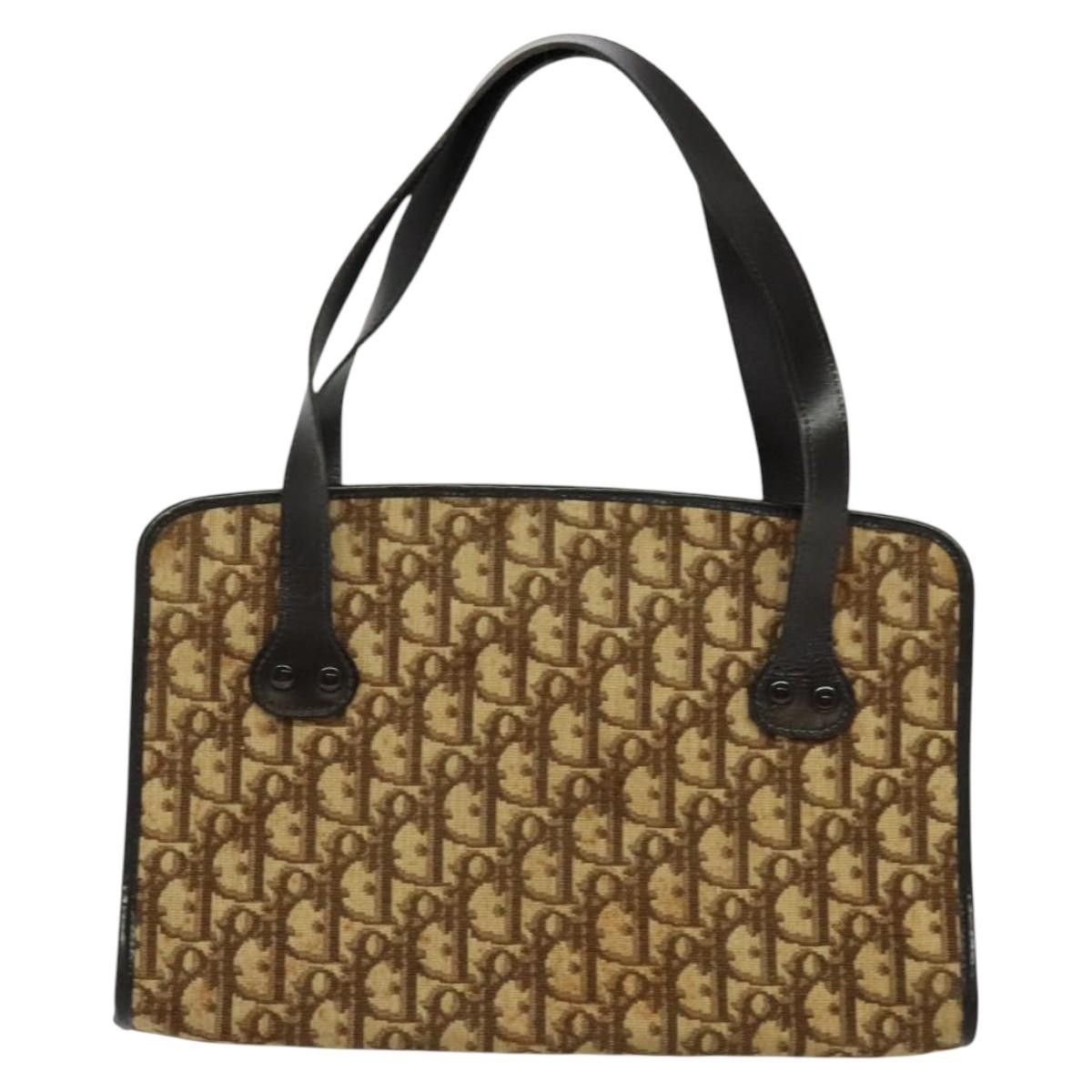 Dior DIOR Trotter Canvas Hand Bag Brown Gold Size ONE SIZE - 3 Thumbnail