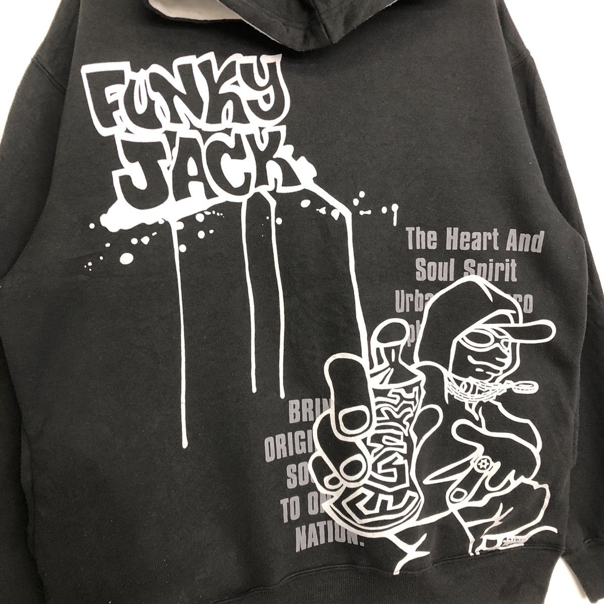 Japanese Brand VINTAGE FUNKY JACK FADED HIPHOP Y2K HOODIE SWEATSHIRT Size US XXL / EU 58 / 5 - 6 Thumbnail
