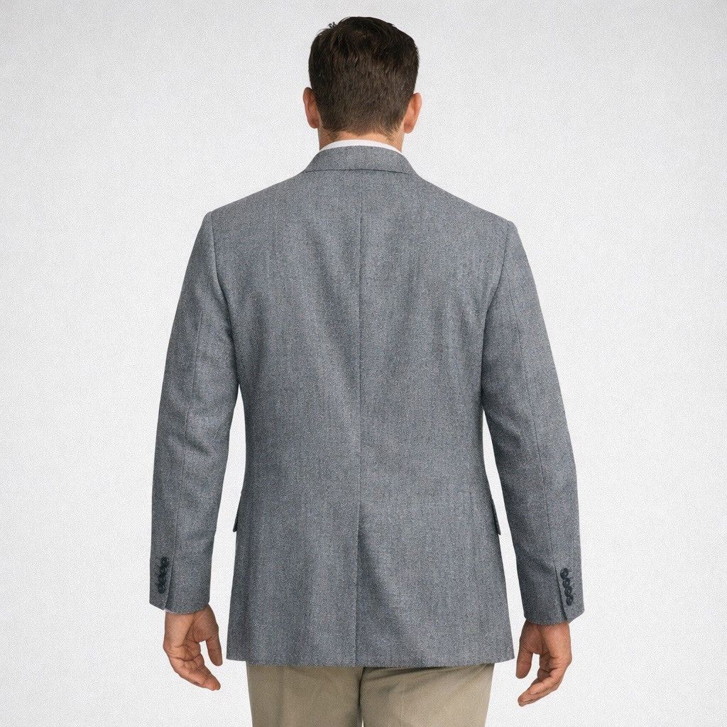 Givenchy GIVENCHY Monsieur Wool Double-Breasted Gray Blazer Jacket Size US M / EU 48-50 / 2 - 3 Thumbnail