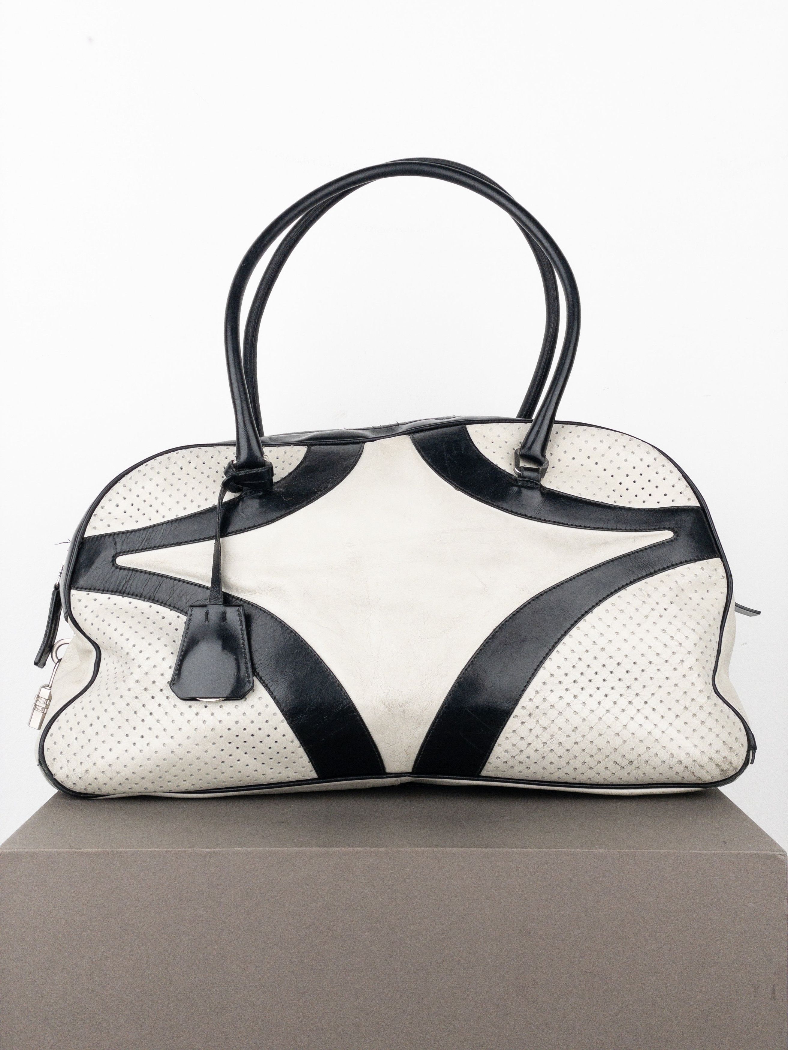 Prada SS00 Bowling Leather Shoulder Bag Size ONE SIZE - 1 Thumbnail