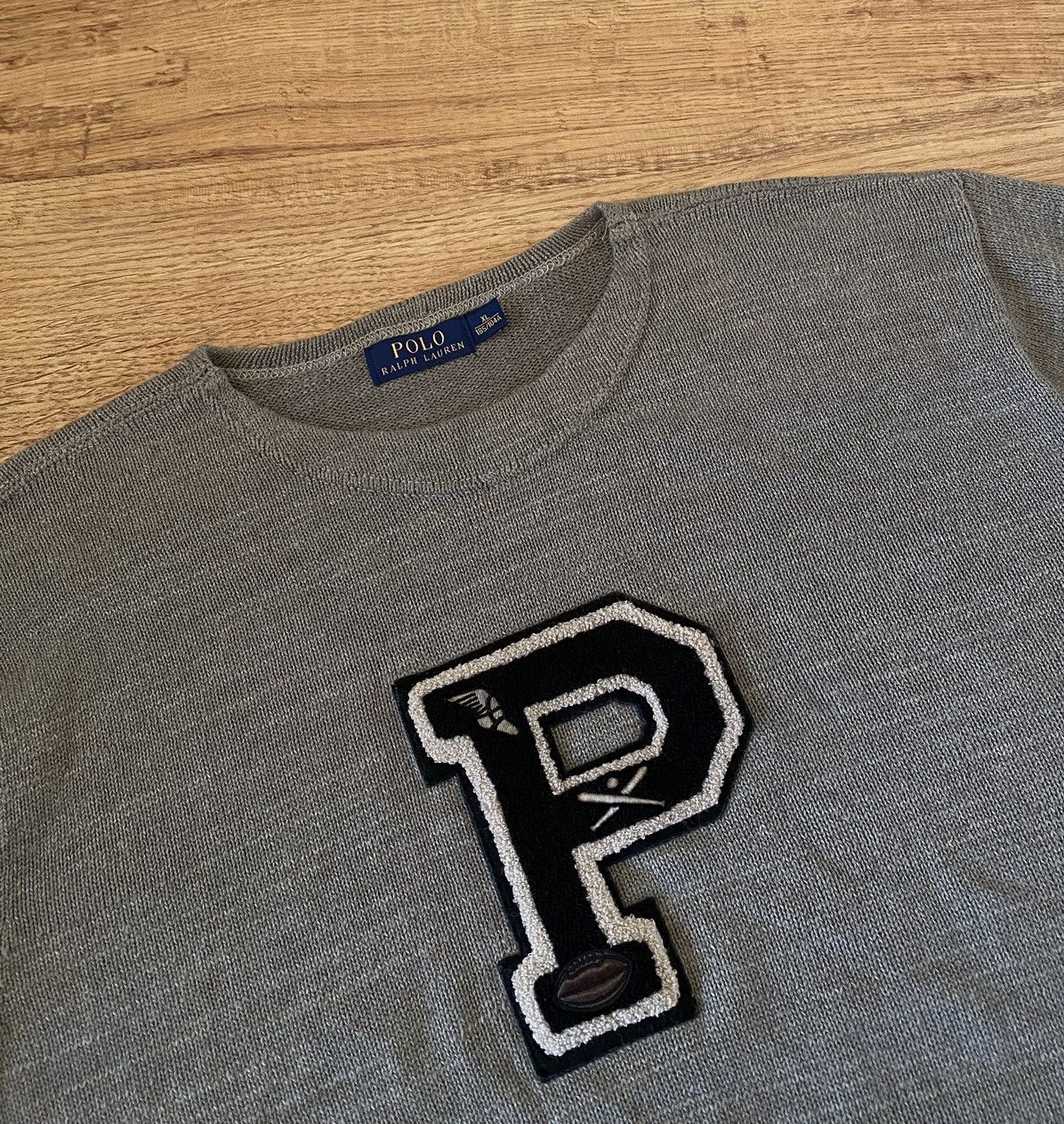 Polo Ralph Lauren Polo Ralph Lauren 1992 Stadium P-Wing Sweater x Old Money Size US XL / EU 56 / 4 - 1 Thumbnail