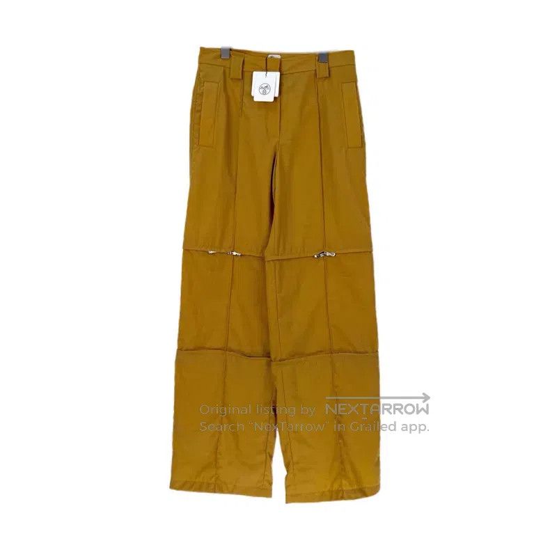 Hermes Hermes Bright Yellow Leg Zipper Design Pants Size 25" / US 0 / IT 36 - 1 Thumbnail