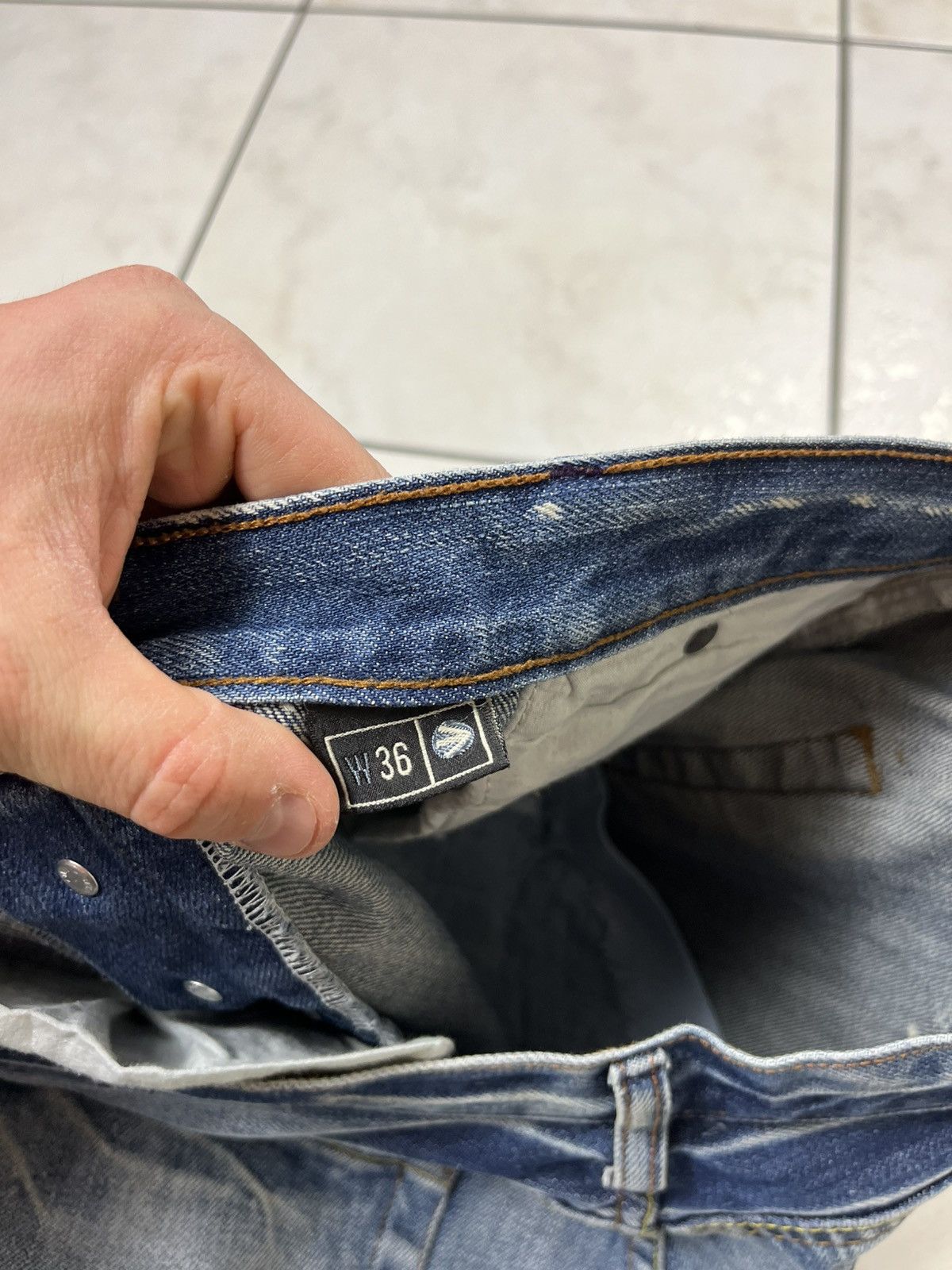 Energie × Vintage Vintage Energie gold baggy washed distressed ripped jeans Size US 36 / EU 52 - 24 Thumbnail
