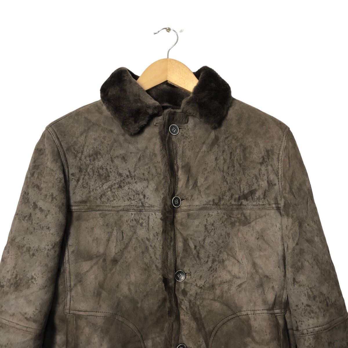 Vintage Vintage Emmeti Di Franco Button Ups Soft Fur Leather Jacket Size M / US 6-8 / IT 42-44 - 5 Thumbnail