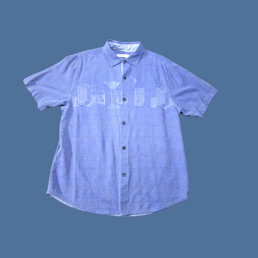 Tommy Bahama Tommy Bahama Shirt Mens Medium Blue Silk Cocktail Drinks Pattern Button Up Casual Size US M / EU 48-50 / 2 - 1 Thumbnail