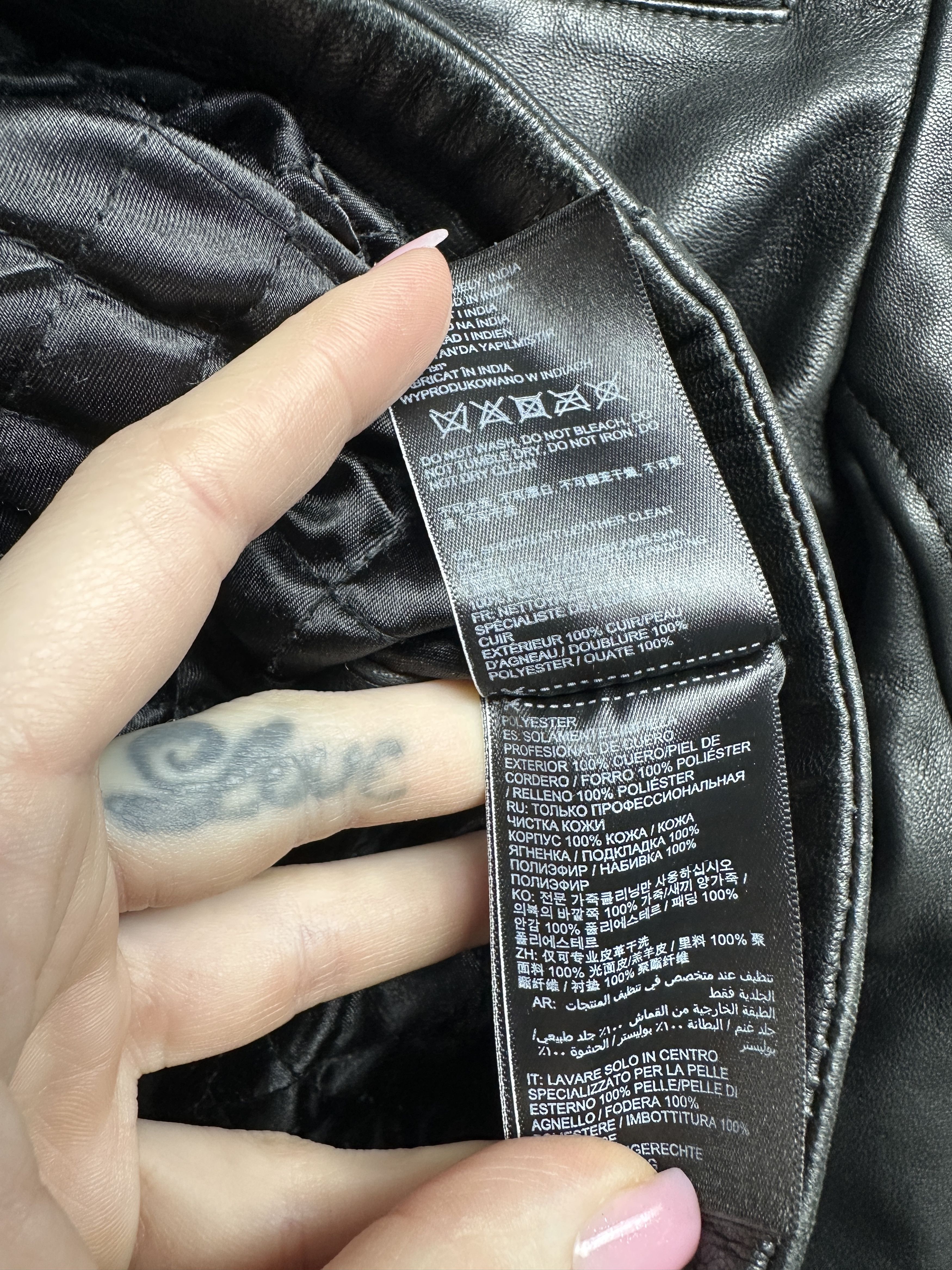 Superdry Superdry Mens Premium Leather Biker Jacket Size US XL / EU 56 / 4 - 8 Thumbnail