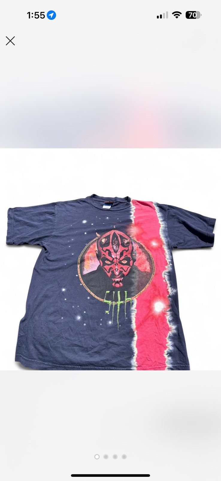 Star Wars Vintage 1997 Star Wars Darth Maul tie-dye t-shirt Size US L / EU 52-54 / 3 - 1 Thumbnail