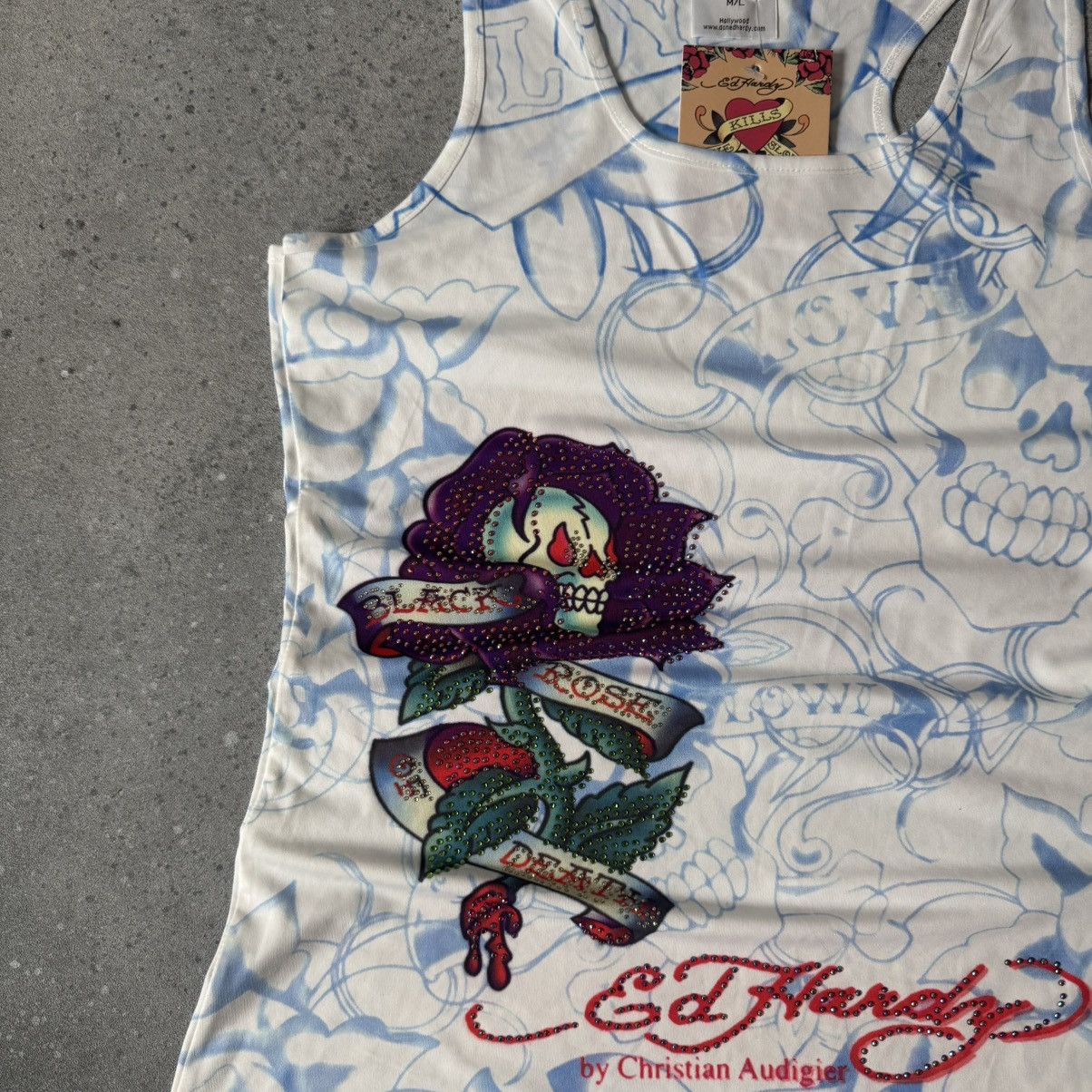 Ed Hardy Ed Hardy Y2K Vintage Amazing Tank Top Size L / US 10 / IT 46 - 2 Thumbnail