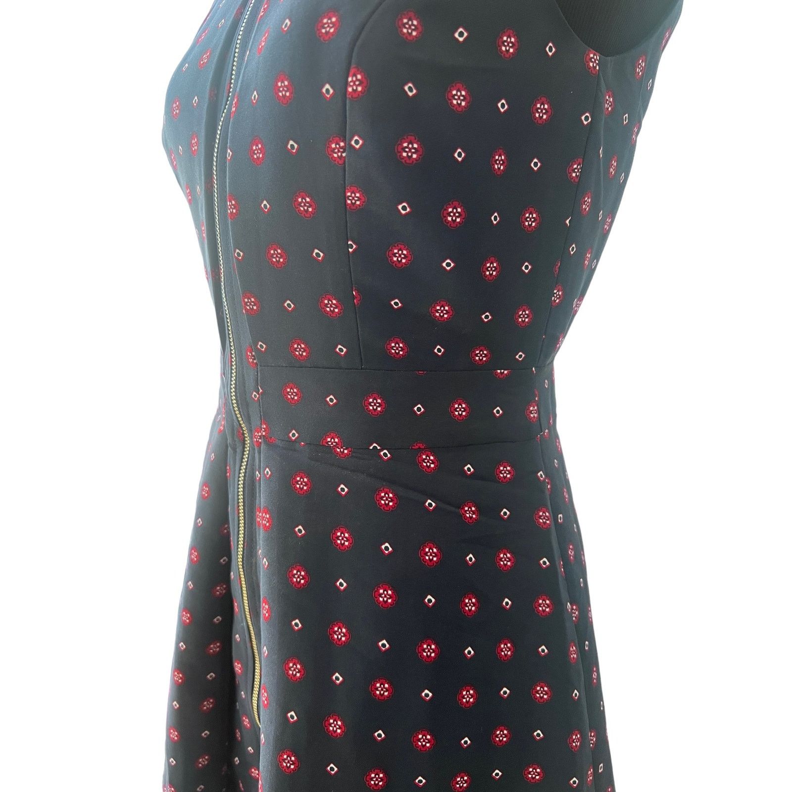 Tommy Hilfiger Tommy Hilfiger A-line Dress Navy Gold Front Zipper Size 0 Size XS / US 0-2 / IT 36-38 - 6 Thumbnail