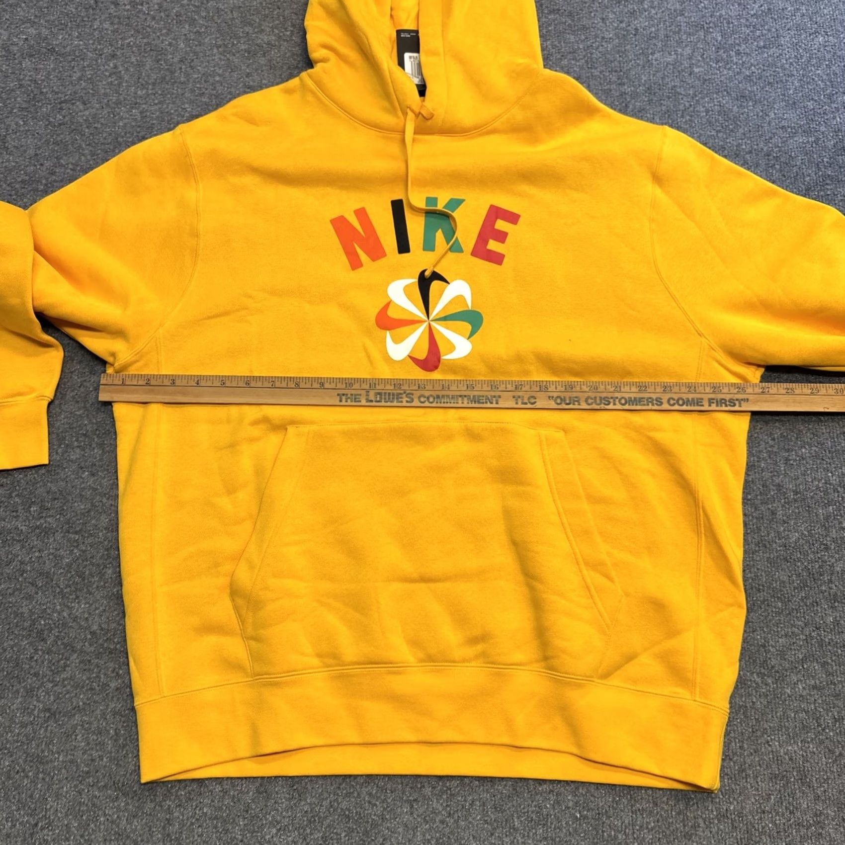 Nike NIKE Hoodie Mens XL Yellow Pinwheel Logo Pullover Hoodie Sweatshirt Sweater New Size US XL / EU 56 / 4 - 6 Thumbnail