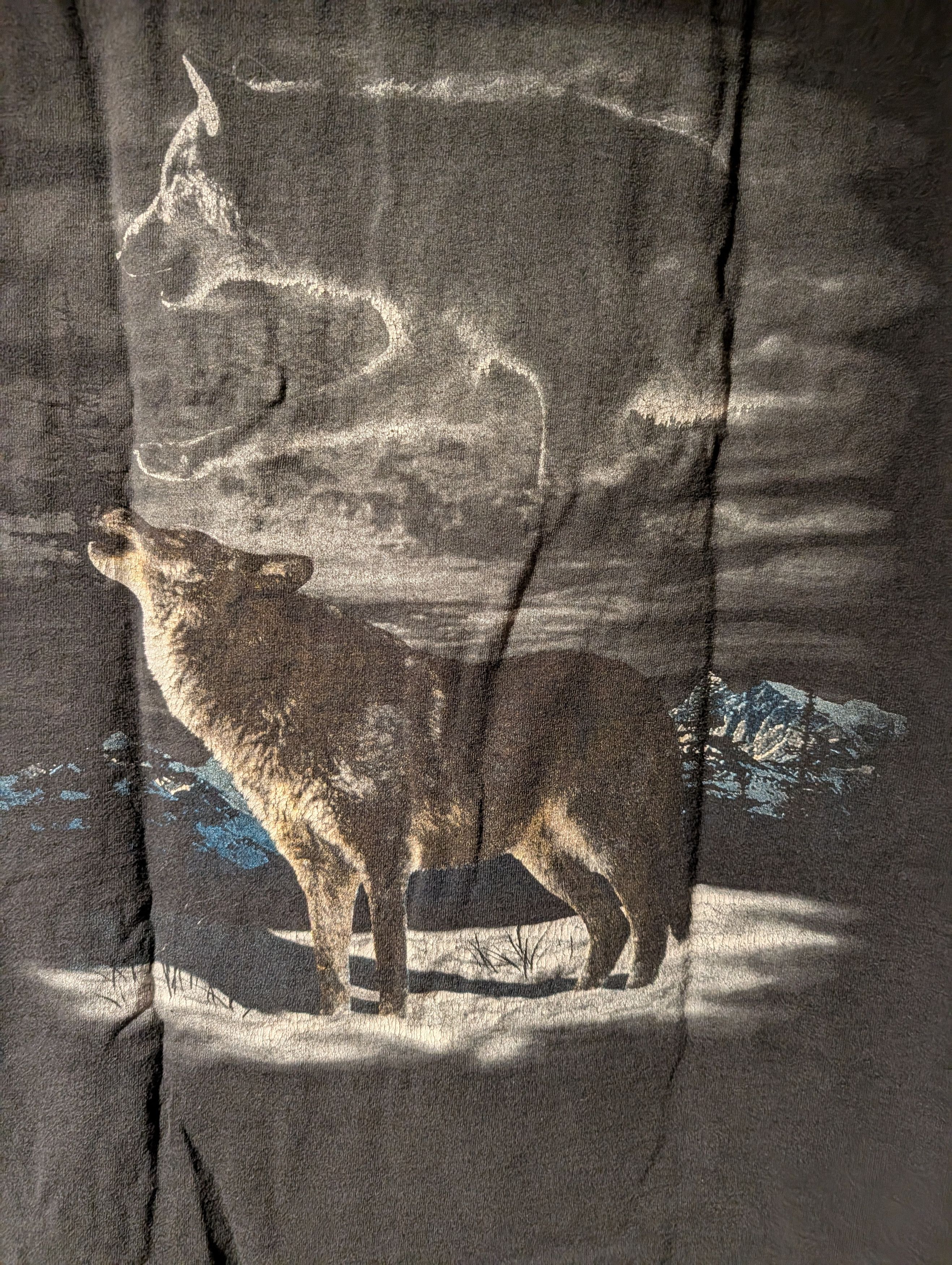 Arts & Science Vintage 90s Wolf Nature Graphic T-Shirt TNT Double Sided Size US L / EU 52-54 / 3 - 7 Thumbnail