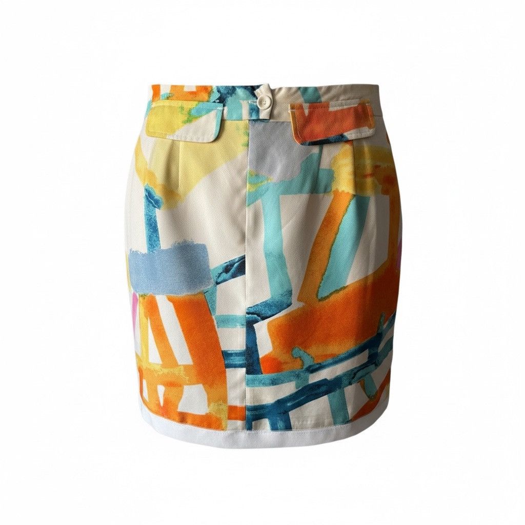 Chloe Chloé Silk–Cotton A-Line Skirt – Size 38 (US 2) Size 26" / US 2 / IT 38 - 7 Thumbnail