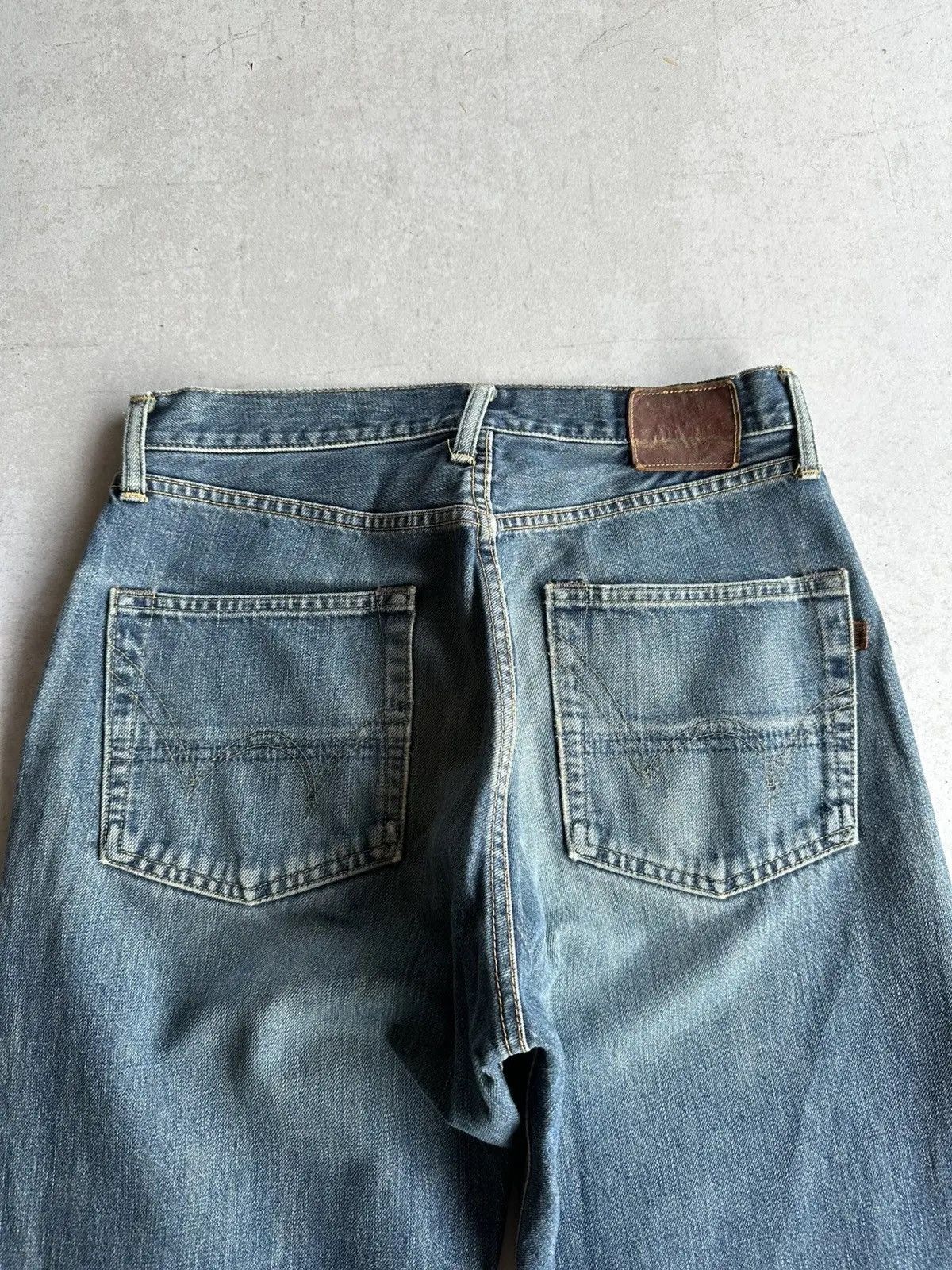 Self Edge 90’s REDLINE Vintage EDWIN 505 Jeans Leather Pai Denim Pants Size US 30 / EU 46 - 13 Thumbnail