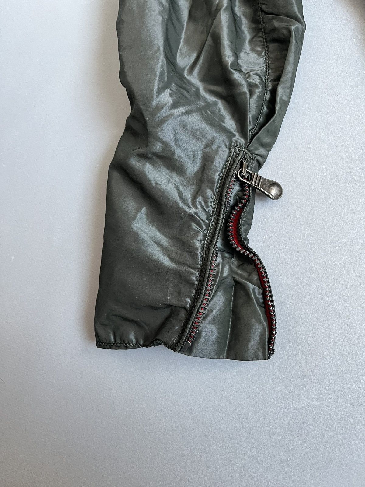JET SET × Japanese Brand × Vintage Vintage 90s JET SET Women Nylon Olive Avant Garde Zip Jacket Size M / US 6-8 / IT 42-44 - 16 Thumbnail