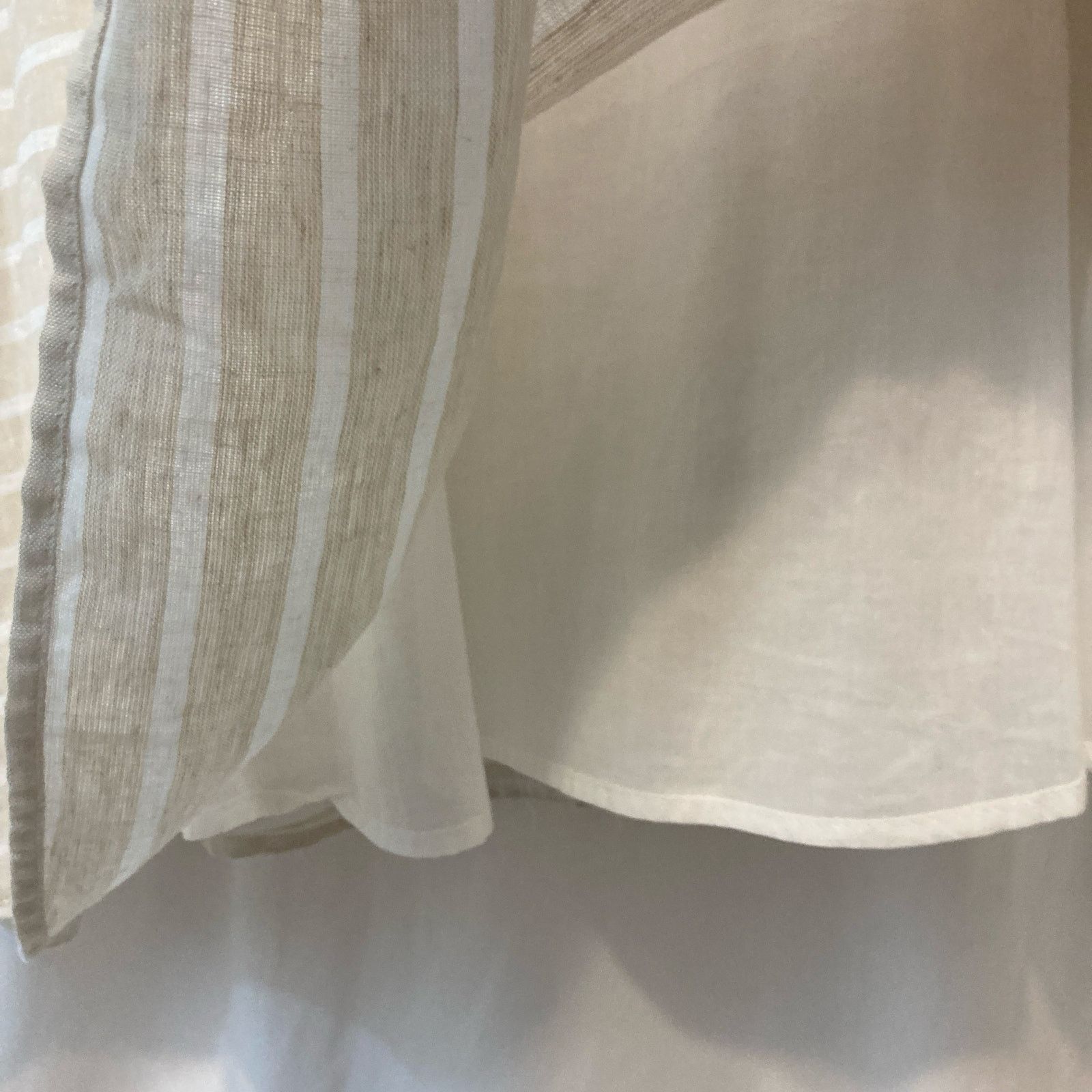 Other NWT BeachLunchLounge Linen Blend Tan White Stripes Dress Size L / US 10 / IT 46 - 11 Thumbnail