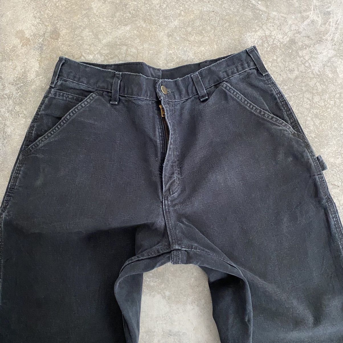 Carhartt Vintage Carhartt Faded Black Ripped Carpenter Work Pants Size US 32 / EU 48 - 12 Thumbnail