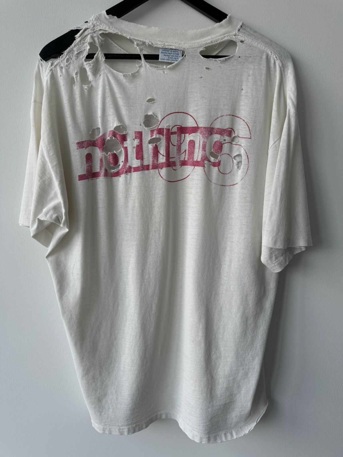 Vintage VINTAGE NINE INCH NAILS NIN NOTHING TOUR T SHIRT THRASHED Size US XL / EU 56 / 4 - 5 Thumbnail