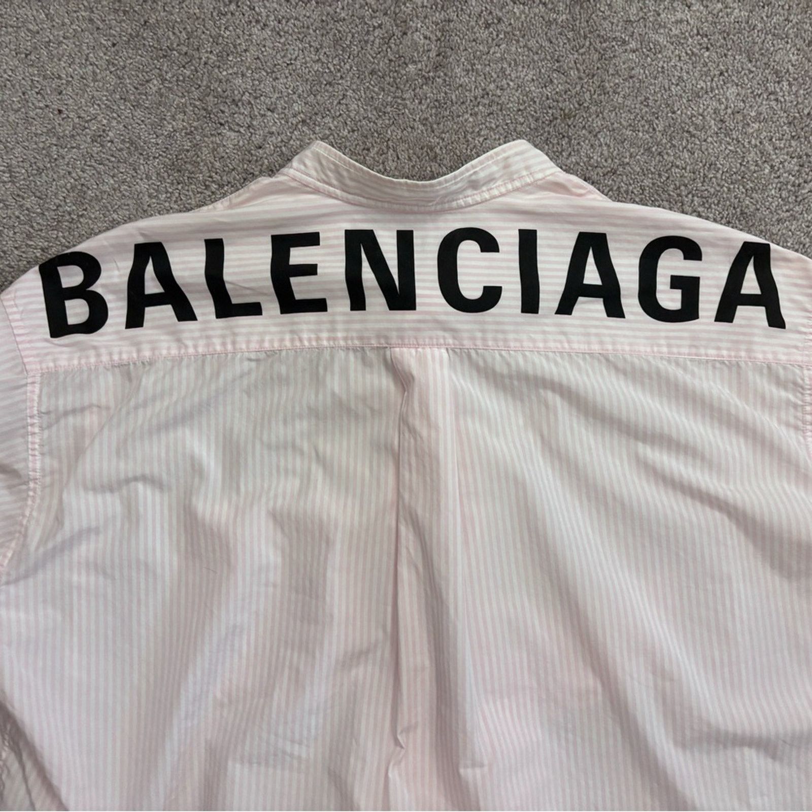 Balenciaga Balenciaga New Swing Logo Button Down Striped Shirt Size XS Size XXS / US 00 / IT 34 - 9 Thumbnail
