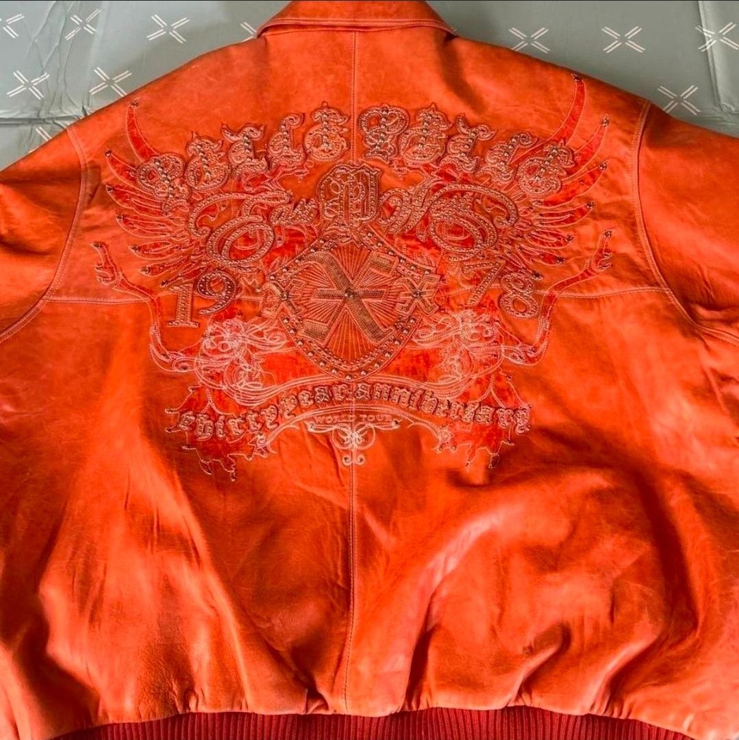 Pelle Pelle Vintage Butter Soft Rust Orange Pelle Pelle Bomber SZ 54 Size US XL / EU 56 / 4 - 4 Thumbnail