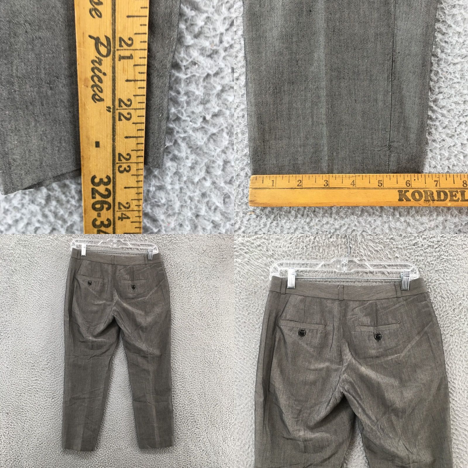 Banana Republic Banana Republic Dress Pants Womens Petite 0 Gray Mid Rise Pants Tapered Flat Front Size 25" / US 0 / IT 36 - 8 Thumbnail