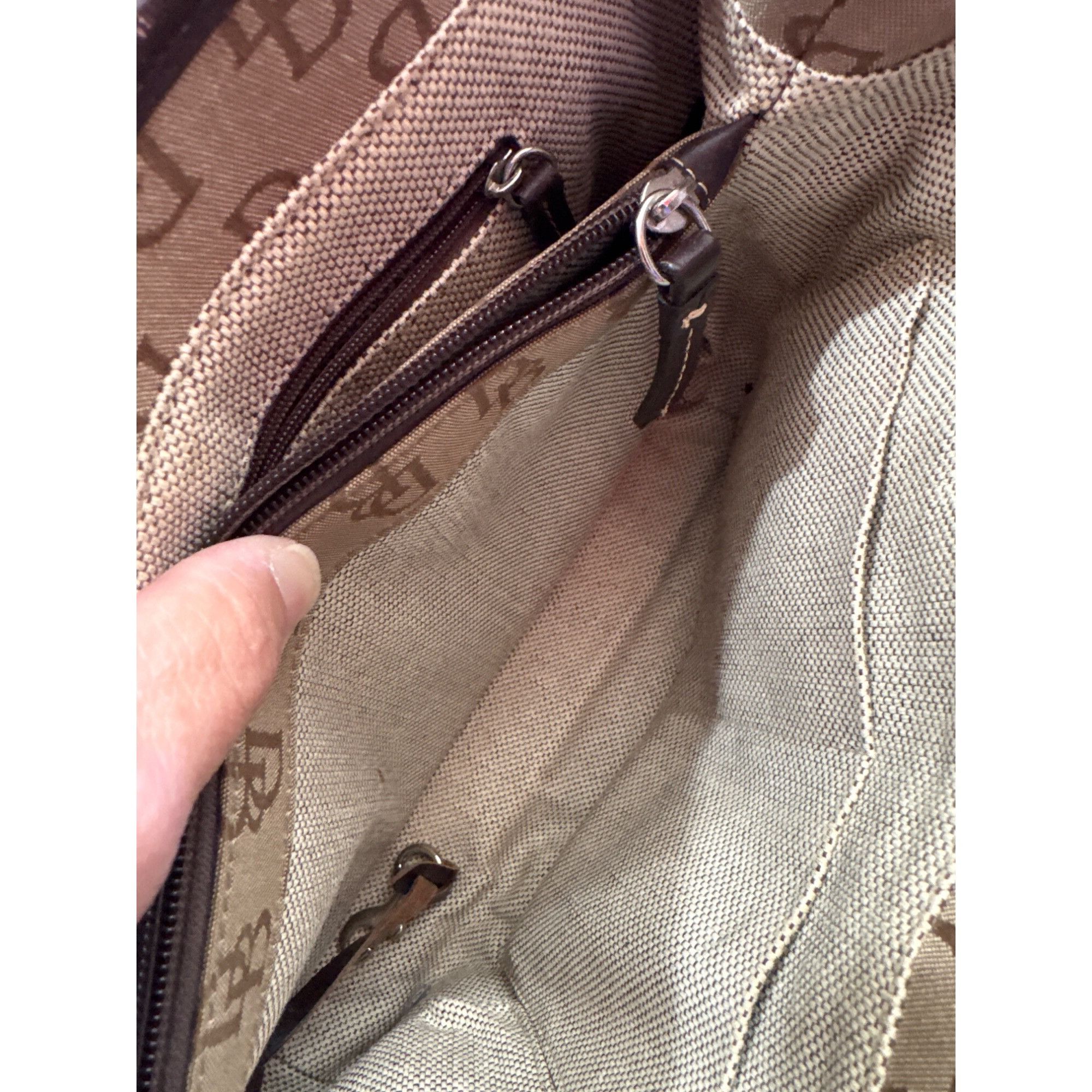 Dooney & Bourke Dooney Bourke womans Brown Leather Canvas Satchel Handbag SK Size ONE SIZE - 14 Thumbnail