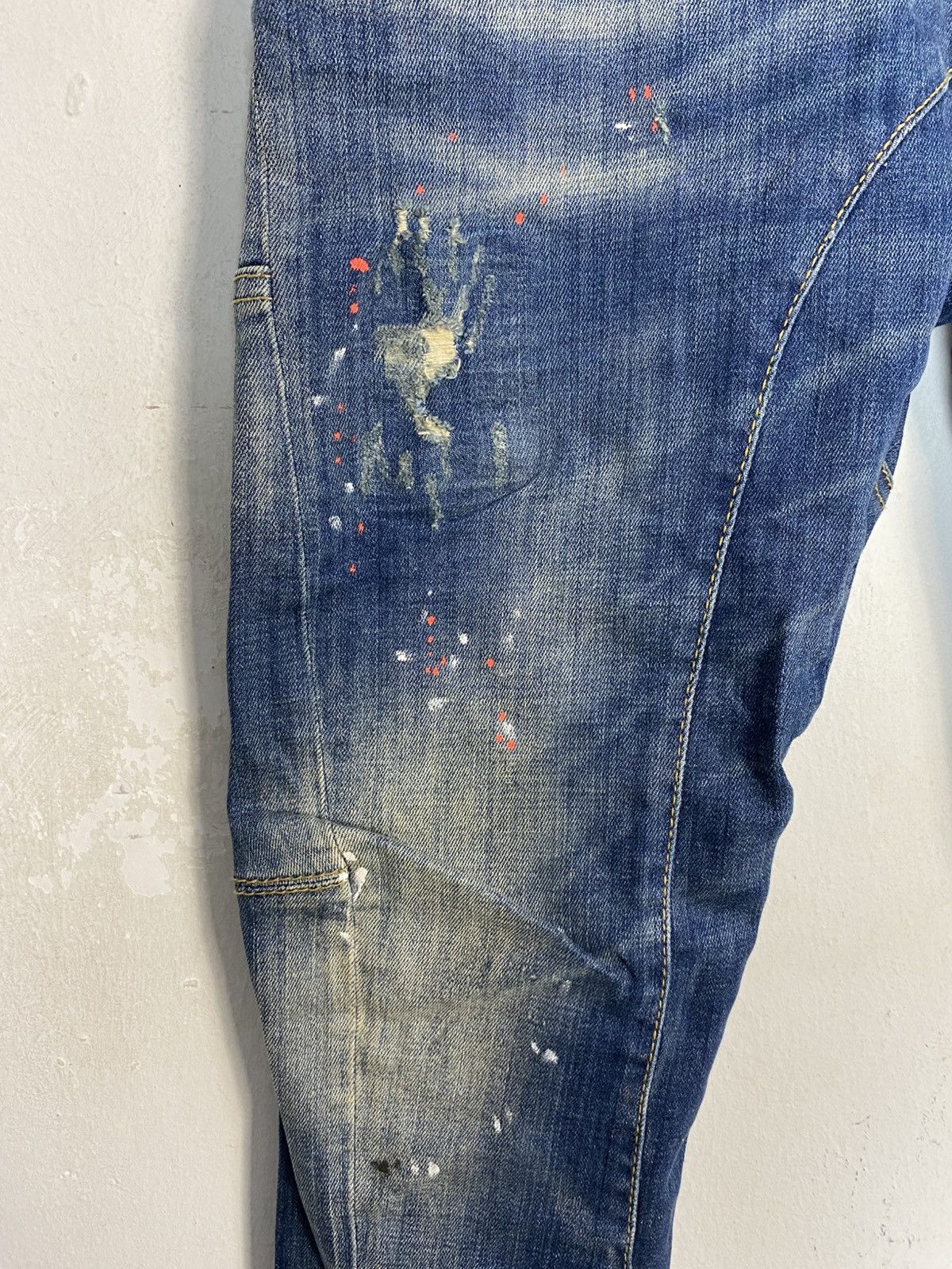 Dsquared2 Dsquared2 Italy Indigo Denim Jeans Double Knee Buttonfly Size US 31 - 5 Thumbnail