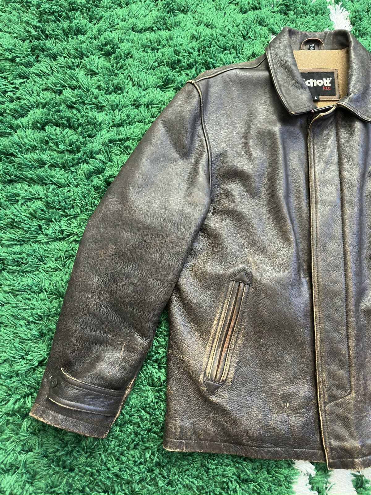 Schott Vintage Schott N.Y.C. Leather Jacket Size US L / EU 52-54 / 3 - 2 Thumbnail