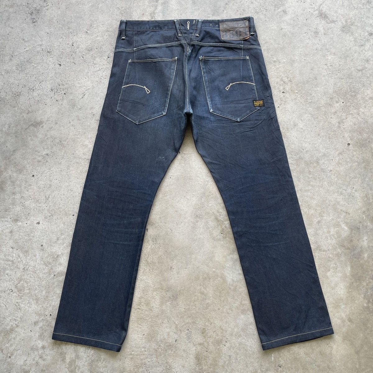 G-Star Vintage G-Star Raw 3301 Dark Blue Jeans Denim Pants W37 Size US 37 - 14 Thumbnail