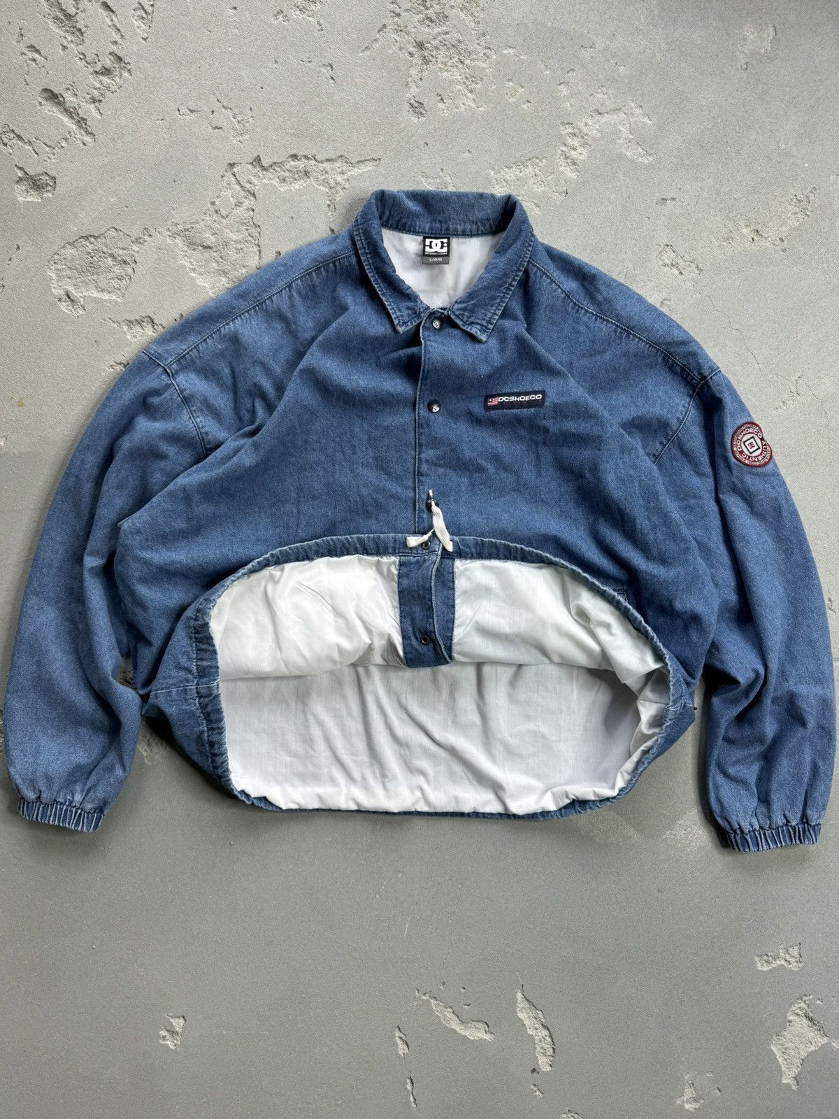 DC × Vintage Vintage DC Shoes Denim Jacket Size US L / EU 52-54 / 3 - 3 Thumbnail