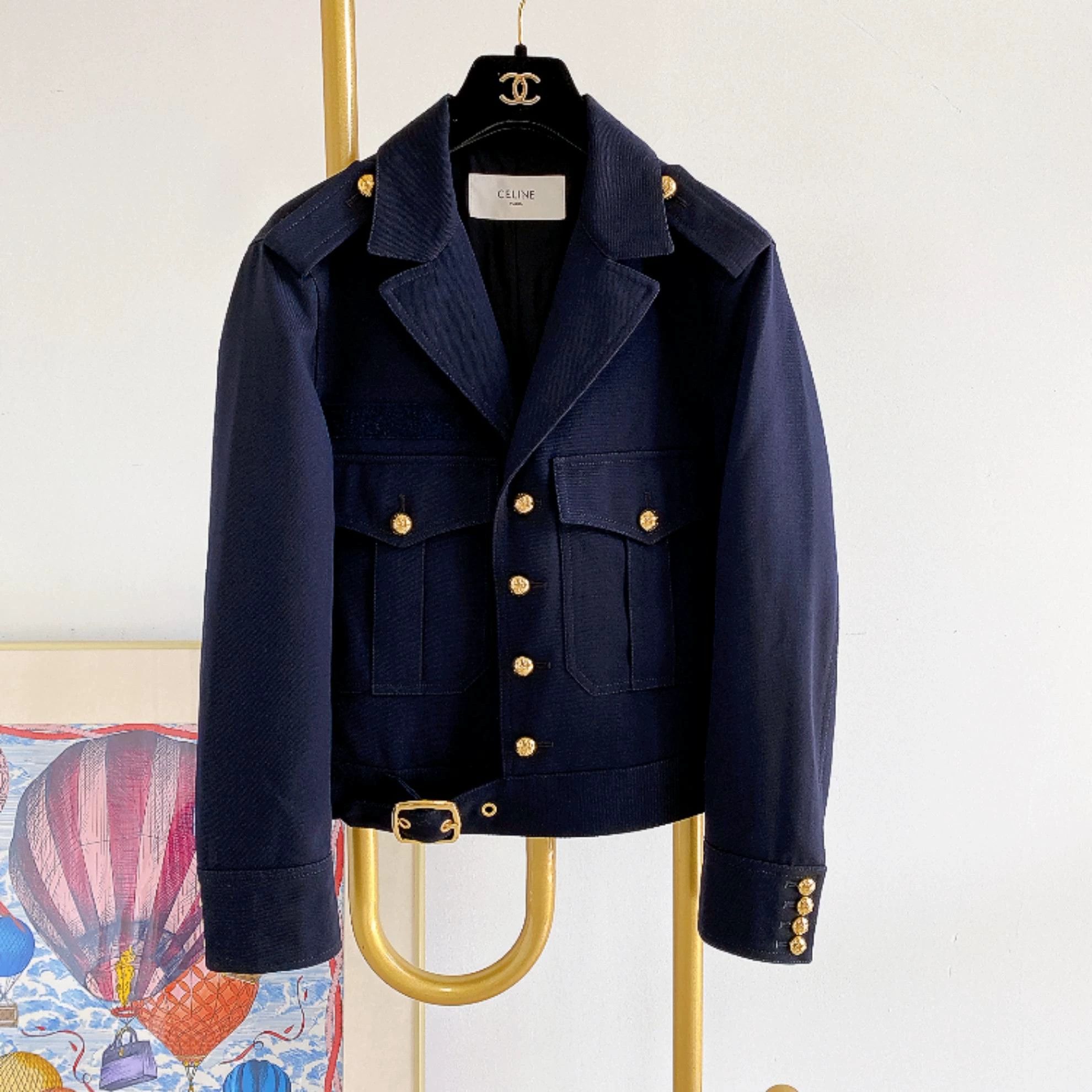 Celine Celine Navy Blue Jacket Women's Size 34 Size XXS / US 00 / IT 34 - 1 Thumbnail