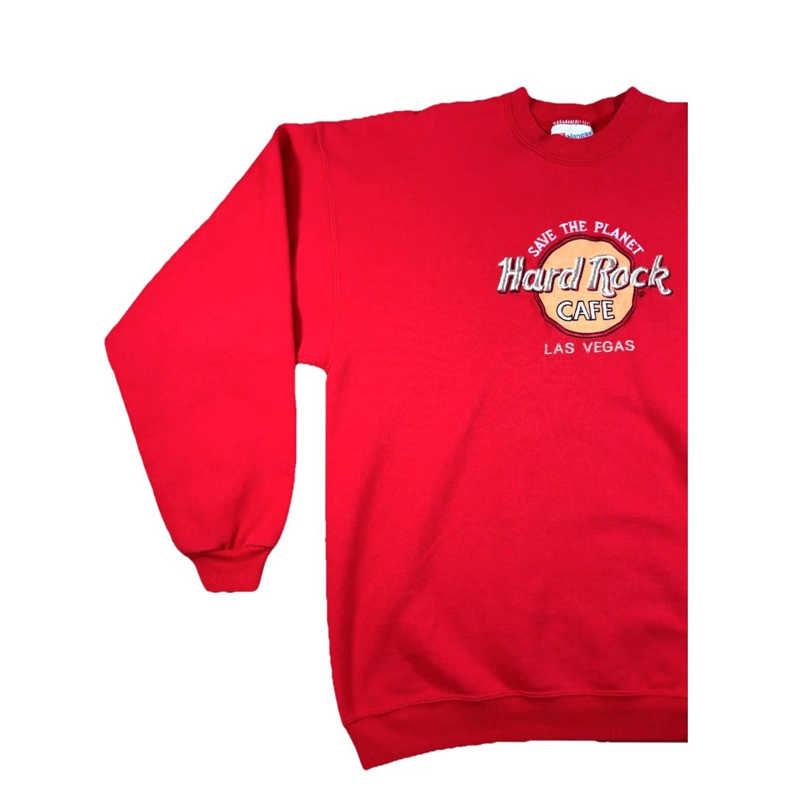 Hard Rock Cafe VINTAGE Hanes Heavyweight Hard Rock Cafe Las Vegas Embroidered Sweatshirt XL Size US XL / EU 56 / 4 - 2 Thumbnail