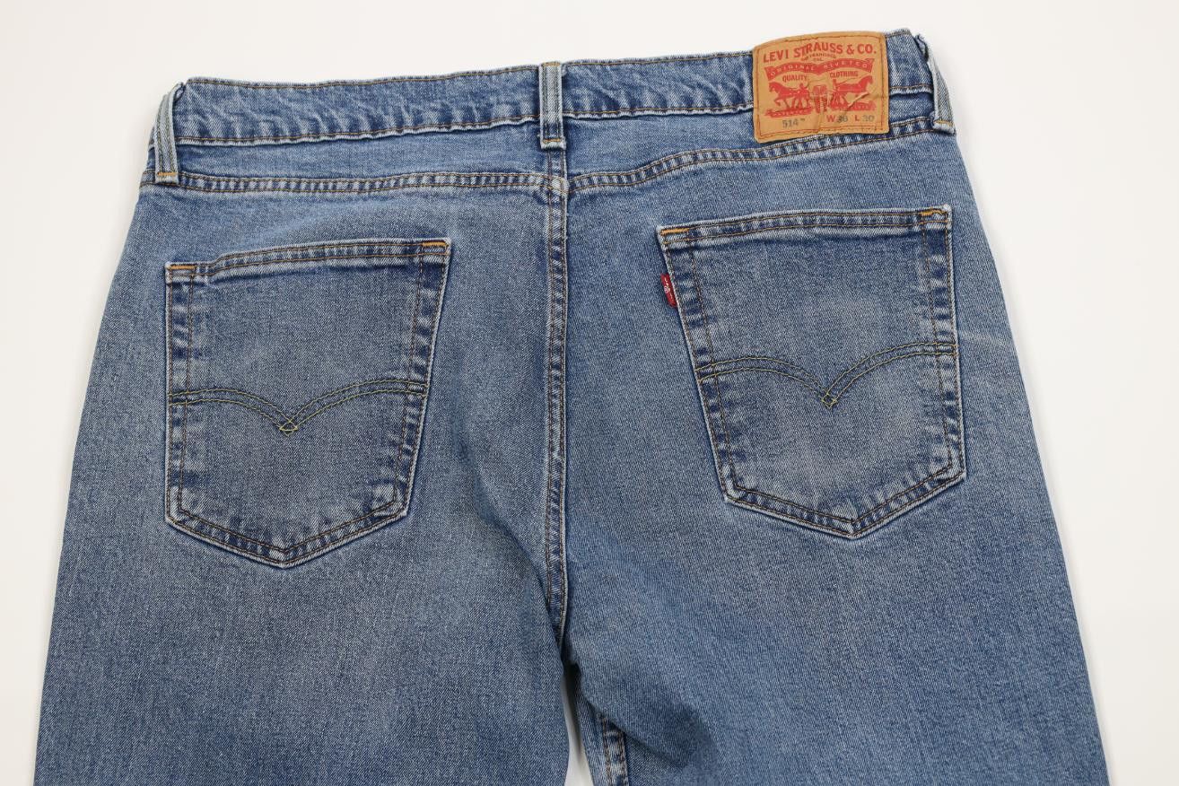 Levi's Vintage Y2K Levis 514 Stretch Straight Leg Denim Jeans Blue Size US 36 / EU 52 - 11 Thumbnail