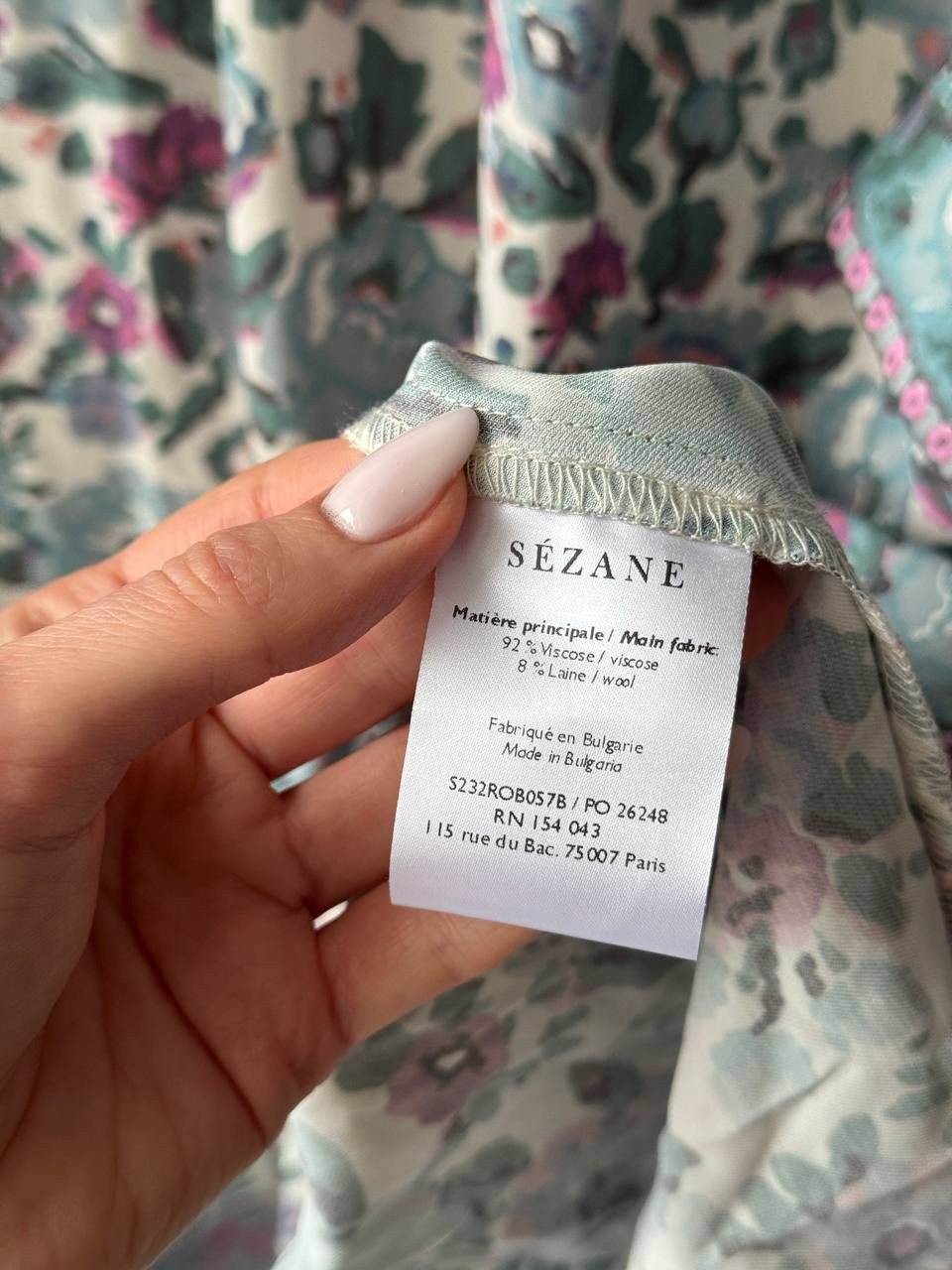 Sezane Sezane Paris Floral Pattern Multicolor Maxi Dress Size XS / US 0-2 / IT 36-38 - 5 Thumbnail