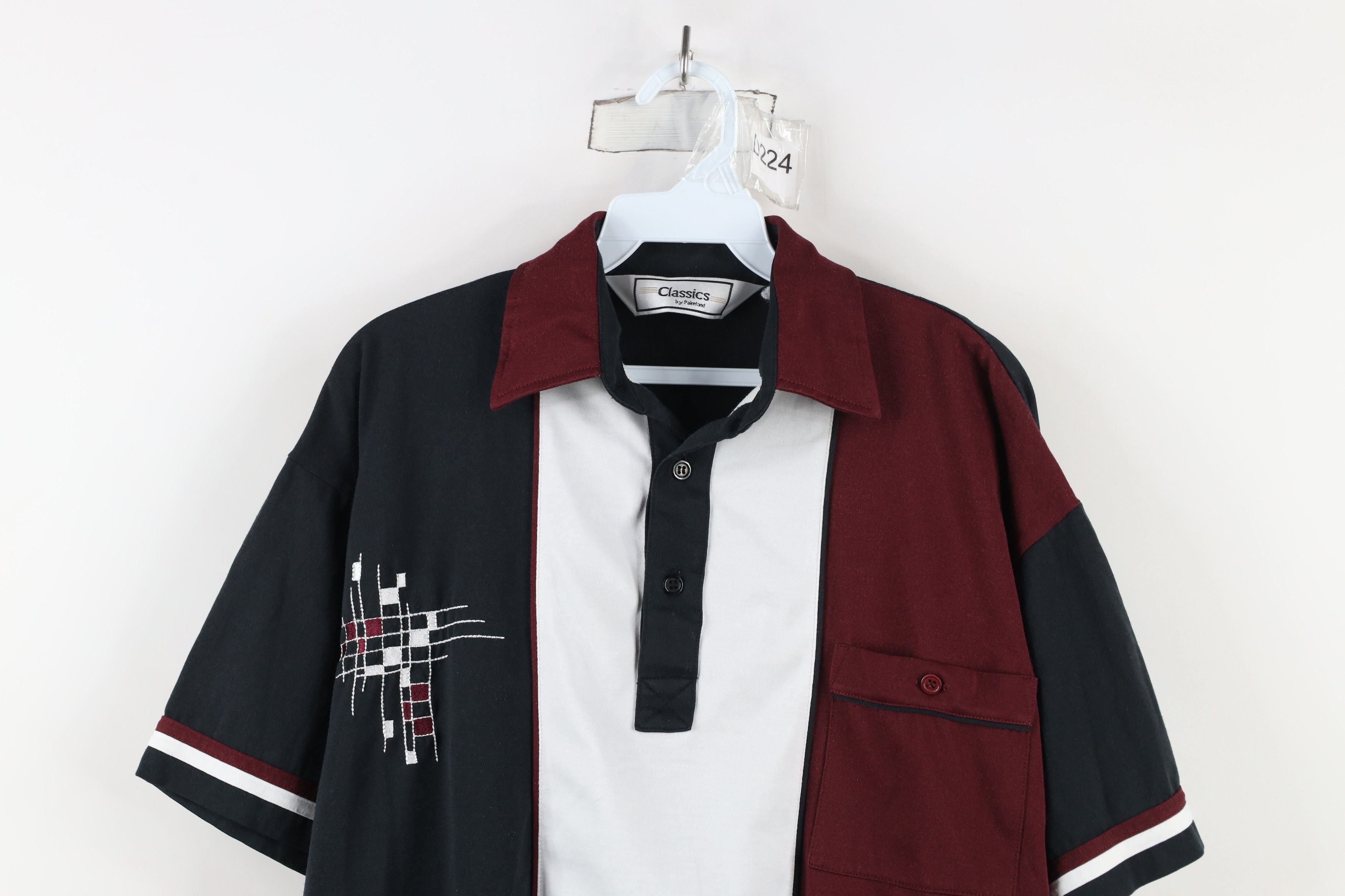 Vintage Vintage 90s Streetwear Block Collared Pullover Polo Shirt Size US M / EU 48-50 / 2 - 2 Thumbnail