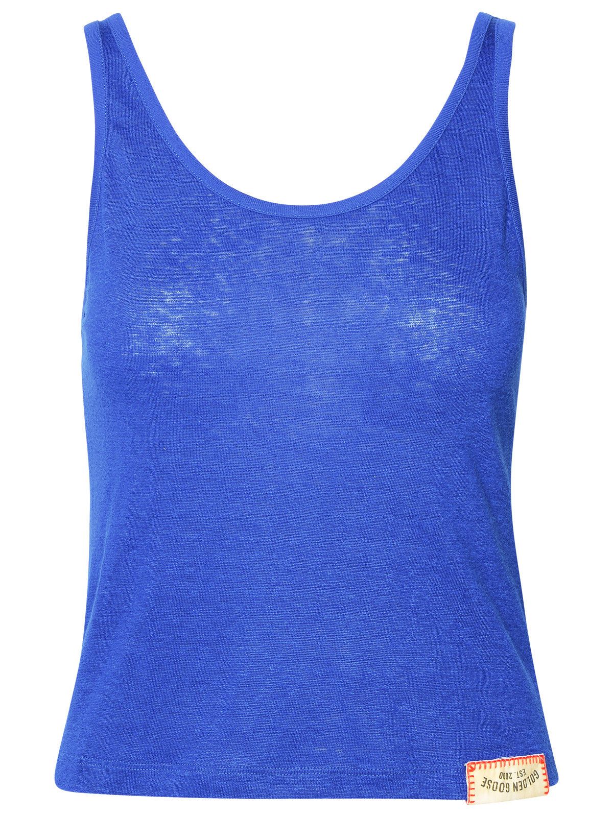 image of Golden Goose Blue Linen Tank Top, Women's (Size XS)