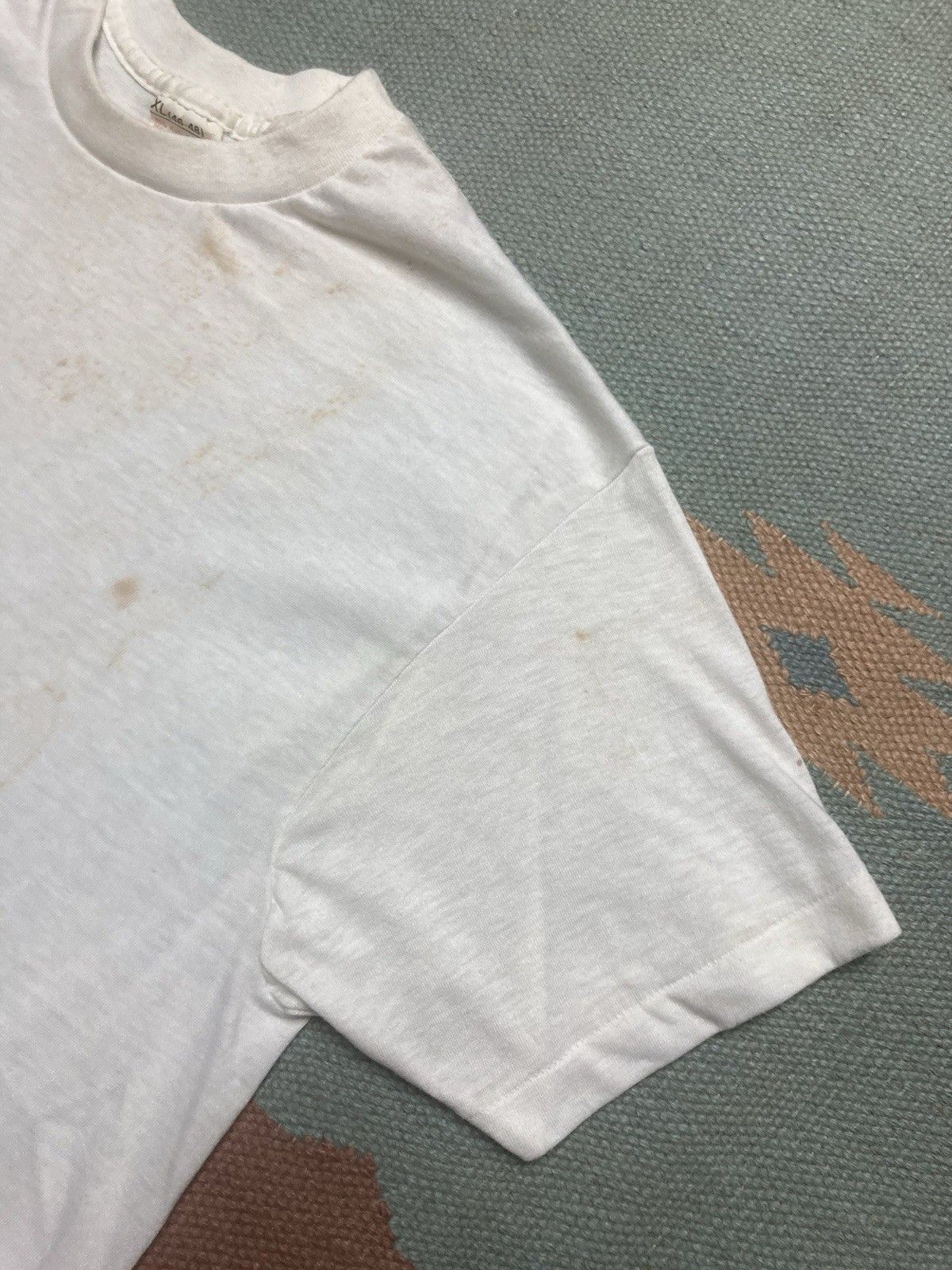 Sears × Vintage 70s blank white t shirt sears grunge soft worn thin XL Size US XL / EU 56 / 4 - 5 Thumbnail