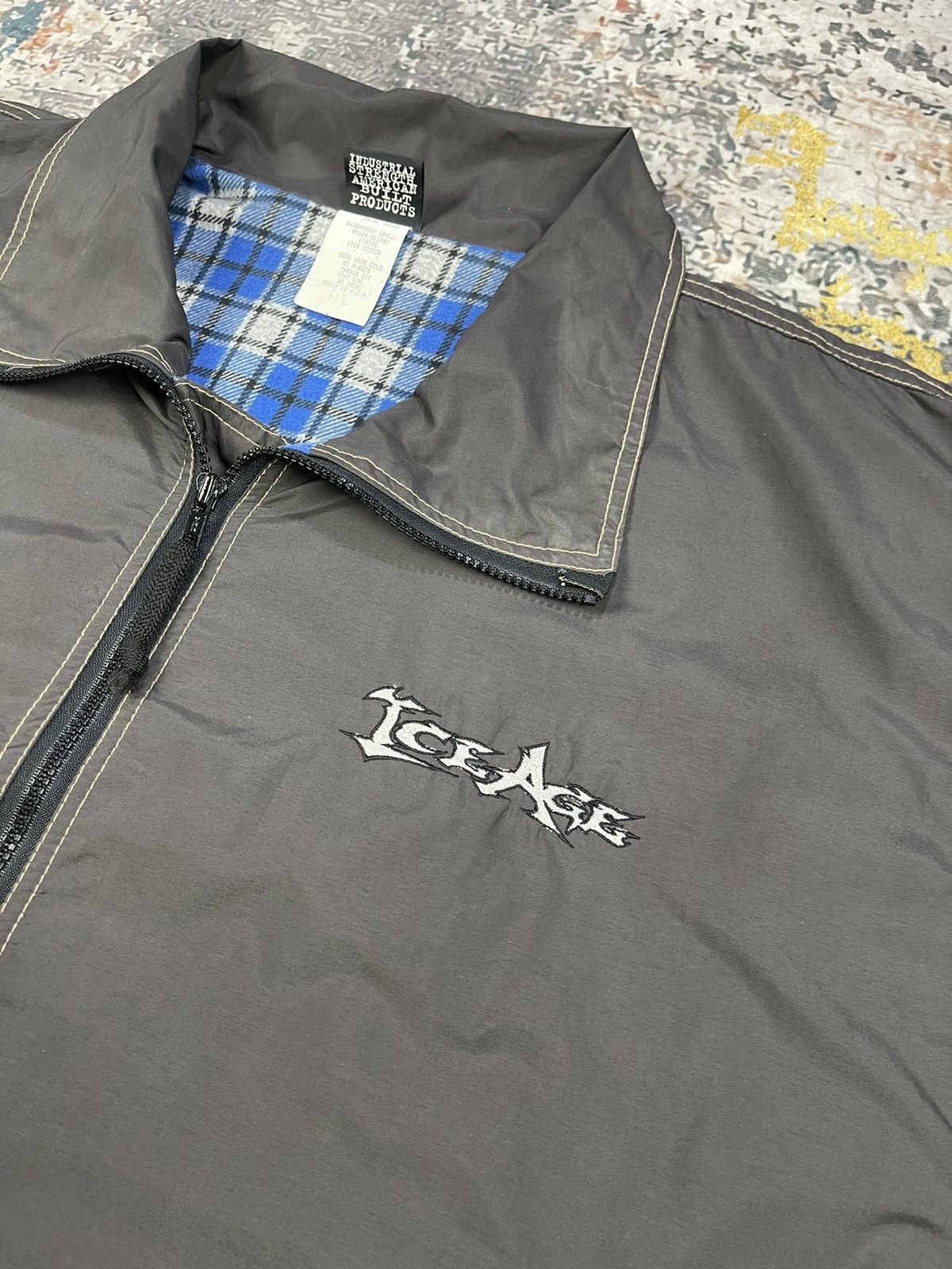Vintage Vtg 90s Ice Age Plaid Flannel Lining Zipper Jacket Size US L / EU 52-54 / 3 - 4 Thumbnail