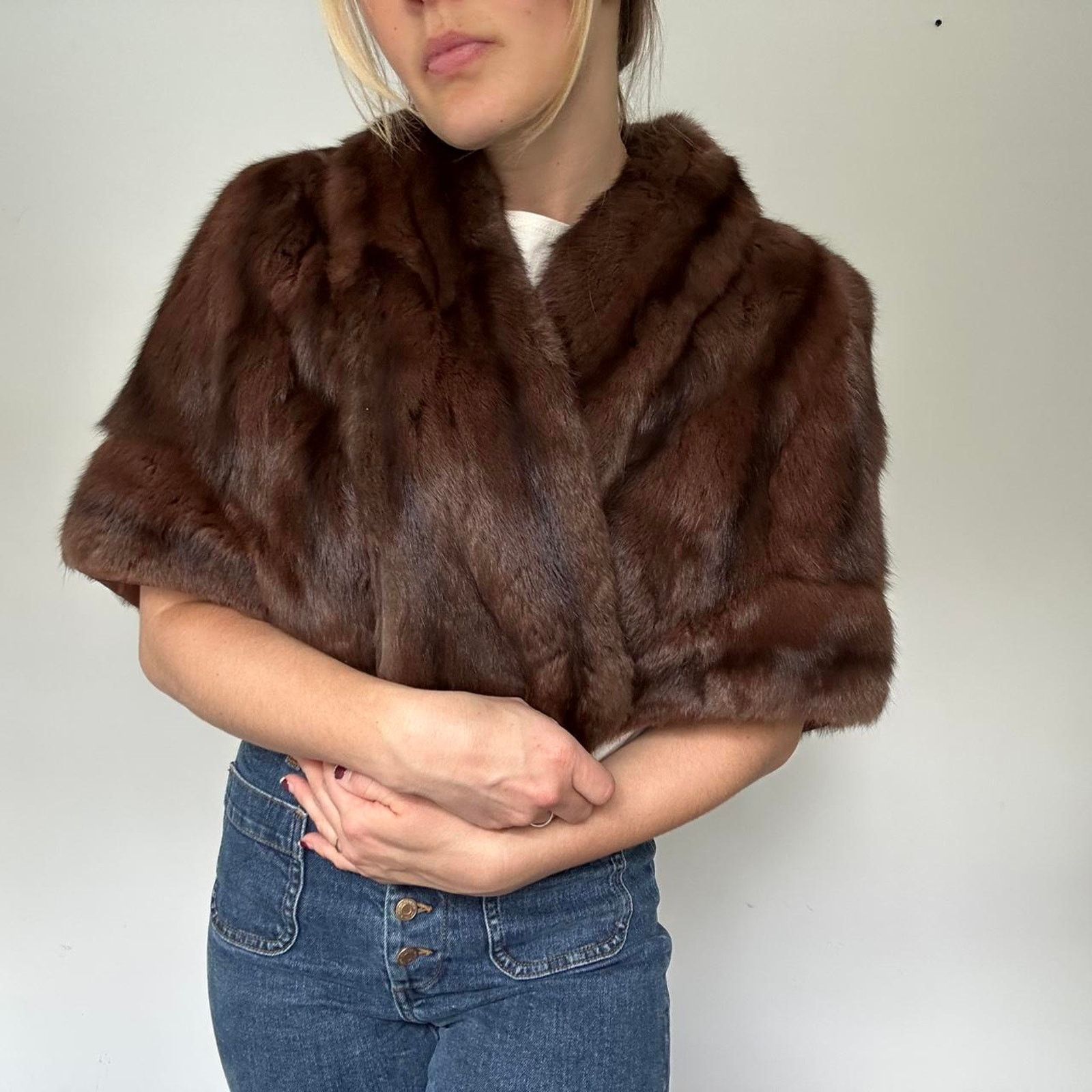Other Vintage Mink Fur Cape/ Capelet (One Size) Size ONE SIZE - 4 Thumbnail