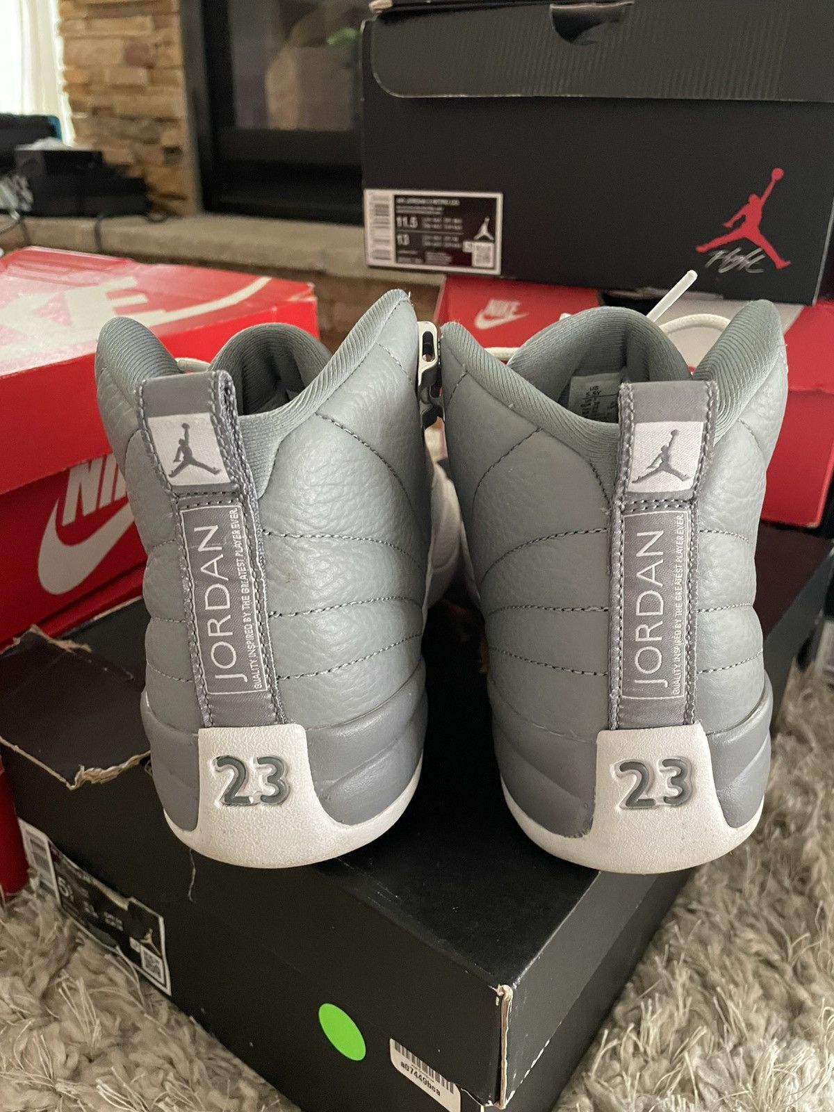 Jordan Brand Jordan 12 Stealth Grey Size US 7 / IT 37 - 6 Thumbnail