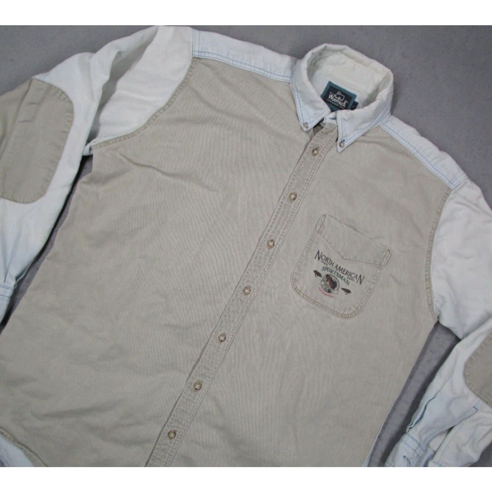 Vintage VINTAGE Woolrich American Sportsman Fishing Shirt Mens Large Beige Cotton Button Up Size US L / EU 52-54 / 3 - 2 Thumbnail