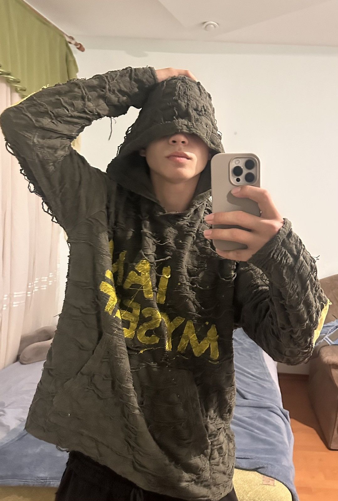 Other RARE Archive torn hoodie ,, I am myself ’’ Size m Size US M / EU 48-50 / 2 - 1 Thumbnail