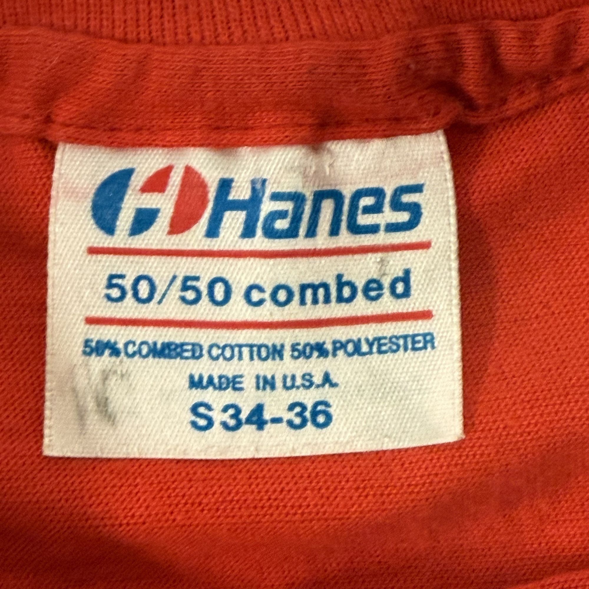 Hanes 80's Red NASSAU BAHAMAS 50/50 Tropical Island SUNSET T Shirt Size US S / EU 44-46 / 1 - 4 Thumbnail