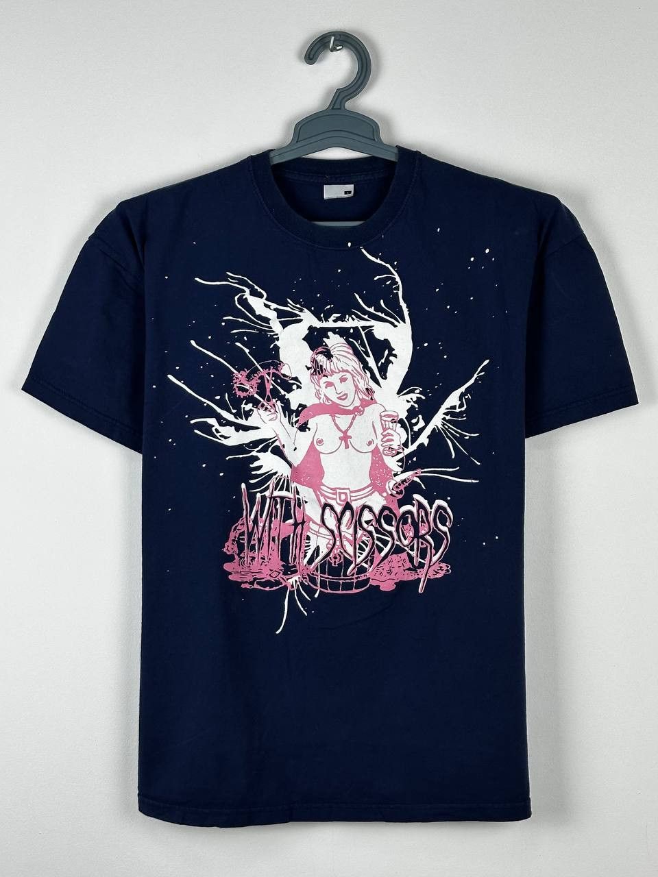 Band Tees × Vintage Vintage With Scissors Sex Necked Girl Hardcore Rock T Shirt Size US M / EU 48-50 / 2 - 2 Thumbnail