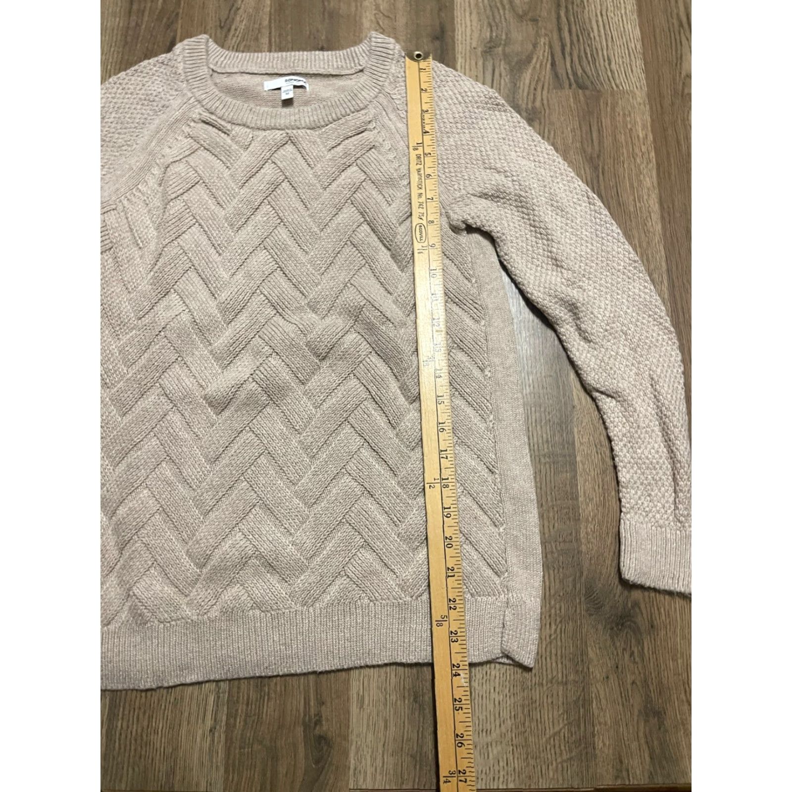 Vintage SONOMA Sweater Women’s M Tan Pullover Crew Neck Regular Casual Size M / US 6-8 / IT 42-44 - 6 Thumbnail