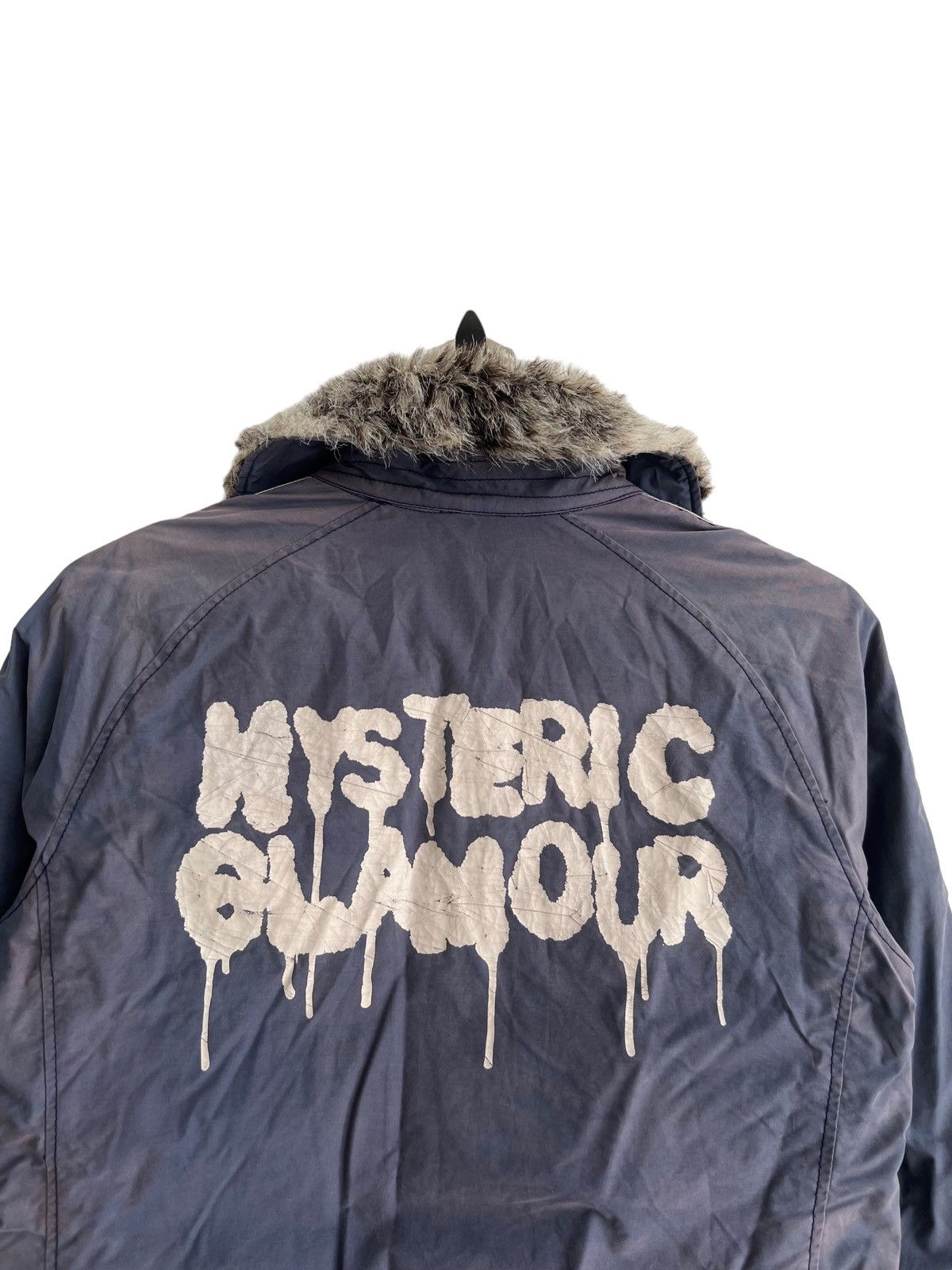 Hysteric Glamour 1990s Hysteric Glamour Dripping Logo Fur Bomber Jacket Size US S / EU 44-46 / 1 - 10 Thumbnail
