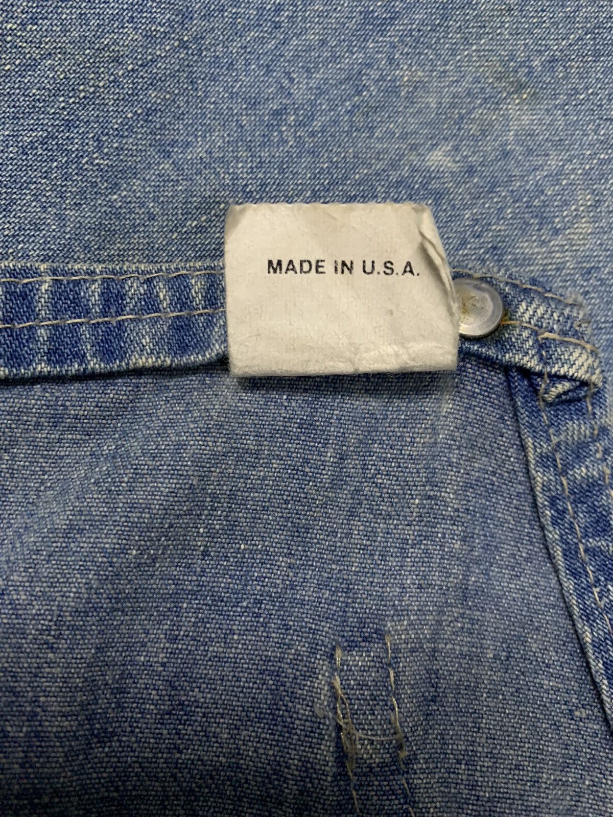 Oshkosh Vintage 90s Oshkosh BGosh Faded Denim Carpenter Overalls Size US 29 - 23 Thumbnail