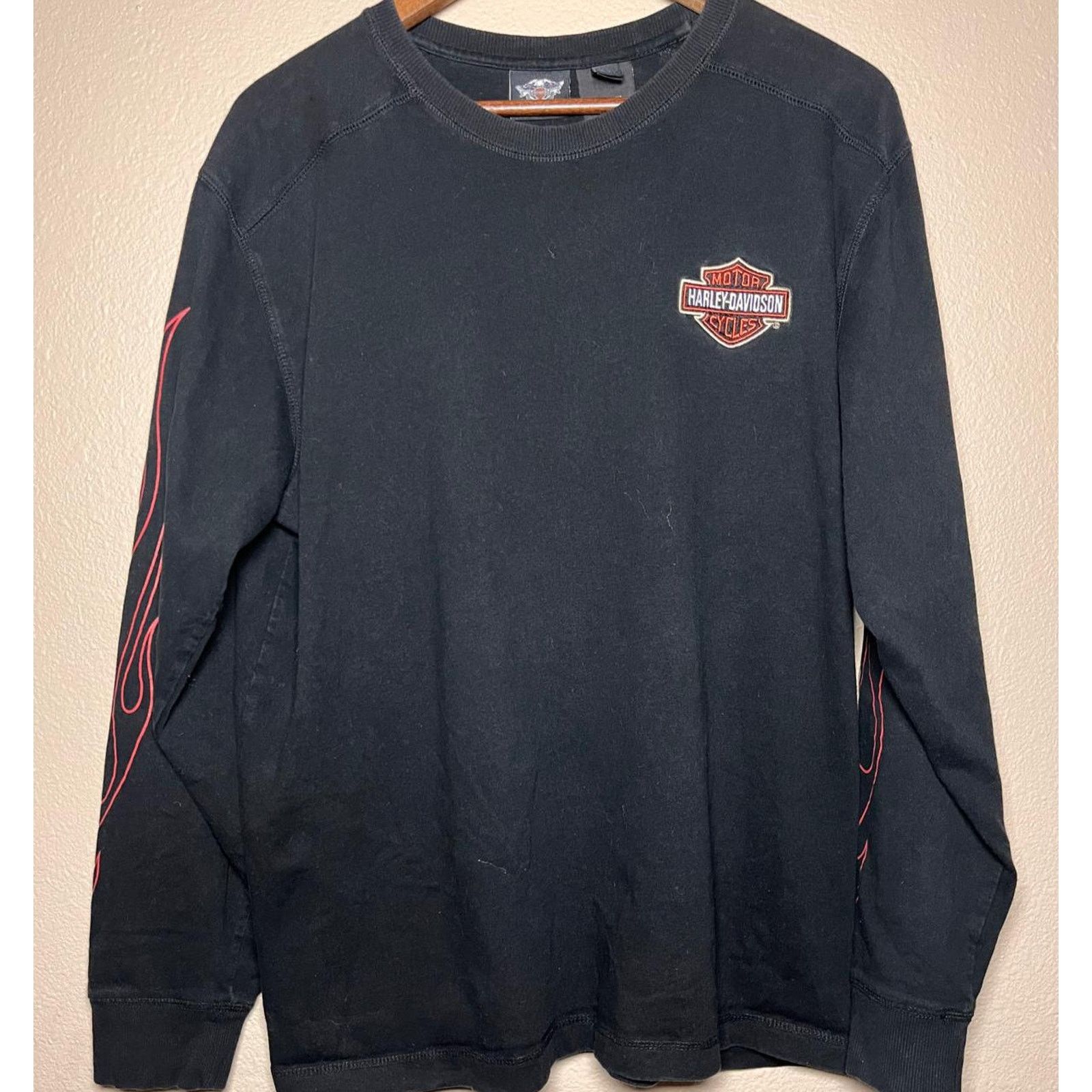 Harley Davidson 🧨 Harley-Davidson Long Sleeve Tee – Black Size L Size US L / EU 52-54 / 3 - 1 Thumbnail