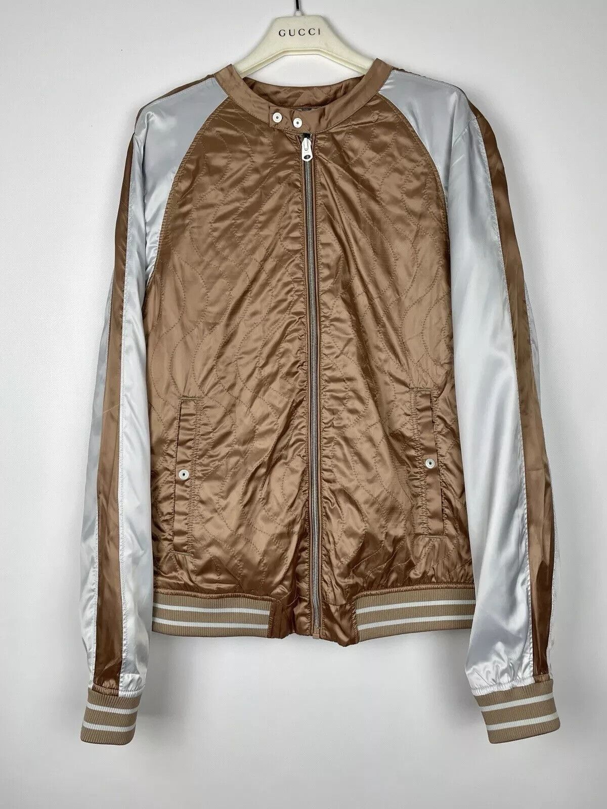 G-Star G-STAR RAW Baseball Quilted Womens Bomber Jacket Mocha Size L / US 10 / IT 46 - 1 Thumbnail