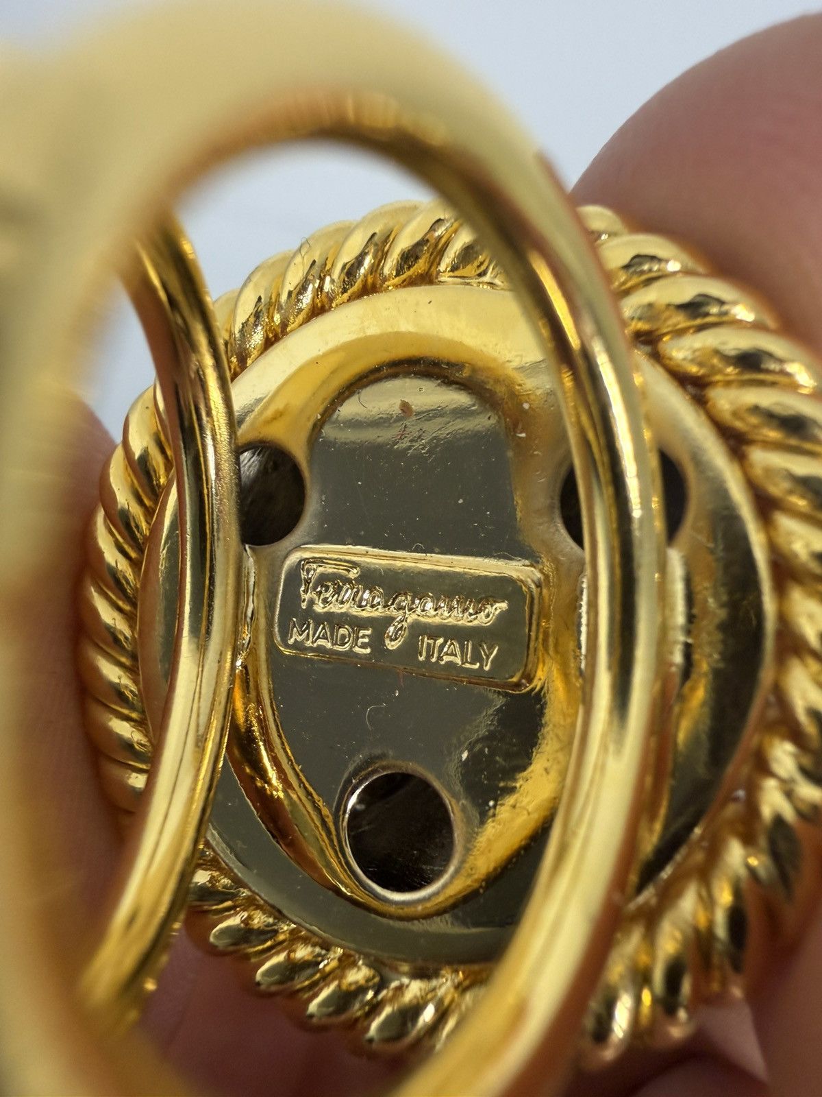 Salvatore Ferragamo Vintage Salvatore Ferragamo Image Gold Plated Ring Size ONE SIZE - 8 Thumbnail