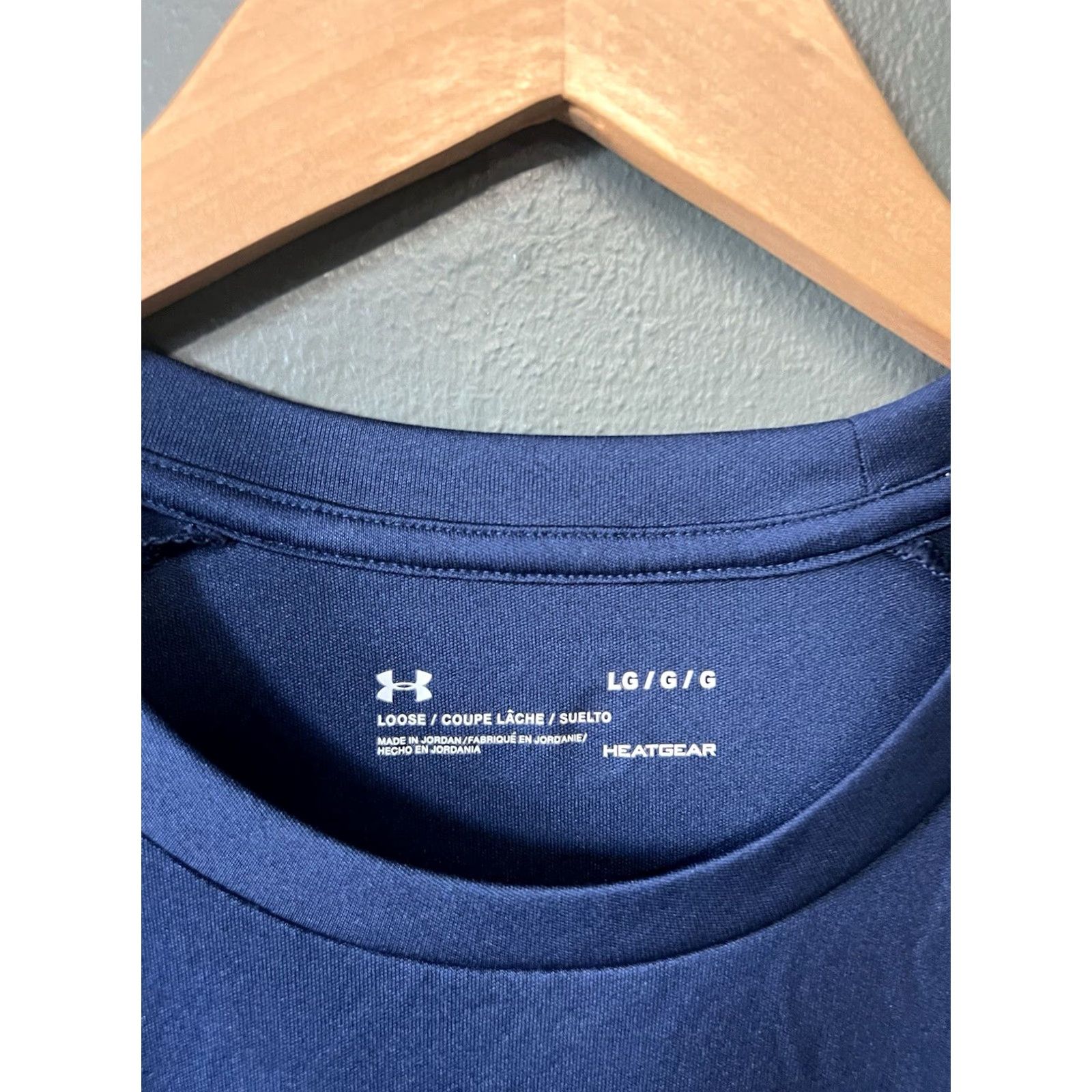 Under Armour Under Armour Mens Blue Short Sleeve T-Shirt Heatgear Size L Athletic Crew Neck Shirt Size US L / EU 52-54 / 3 - 3 Thumbnail
